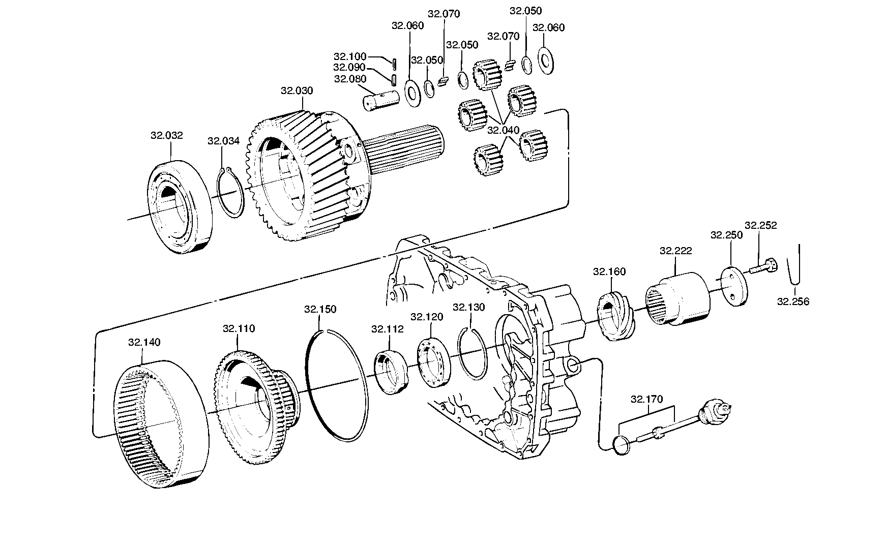 drawing for DAF TRUCKS NV 5001821509 - PLANET GEAR SET (figure 2)
