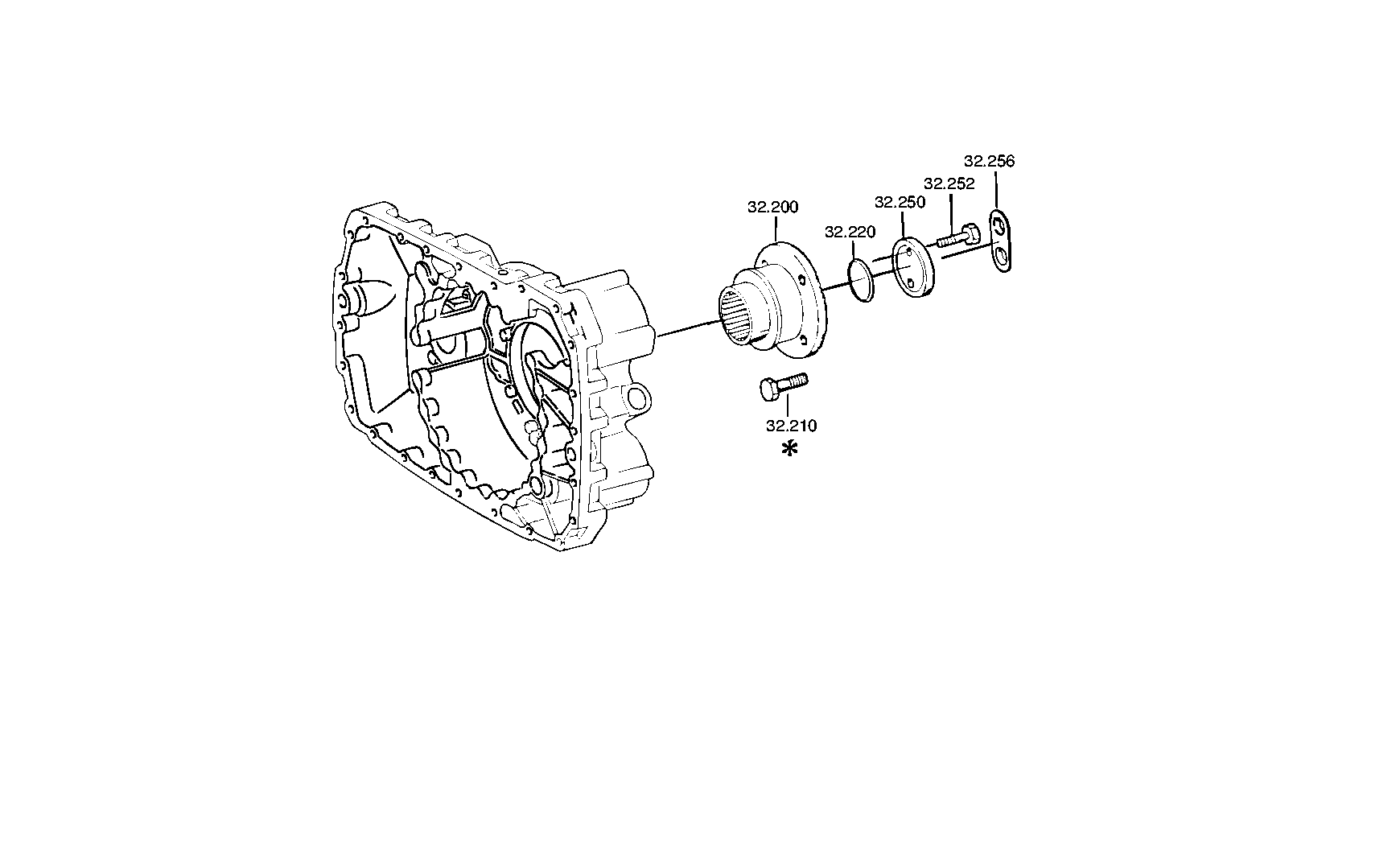 drawing for BAOTOU BEIFANG BENCHI HEAVY DUTY TRUCK A0002640844 - OUTPUT FLANGE (figure 2)