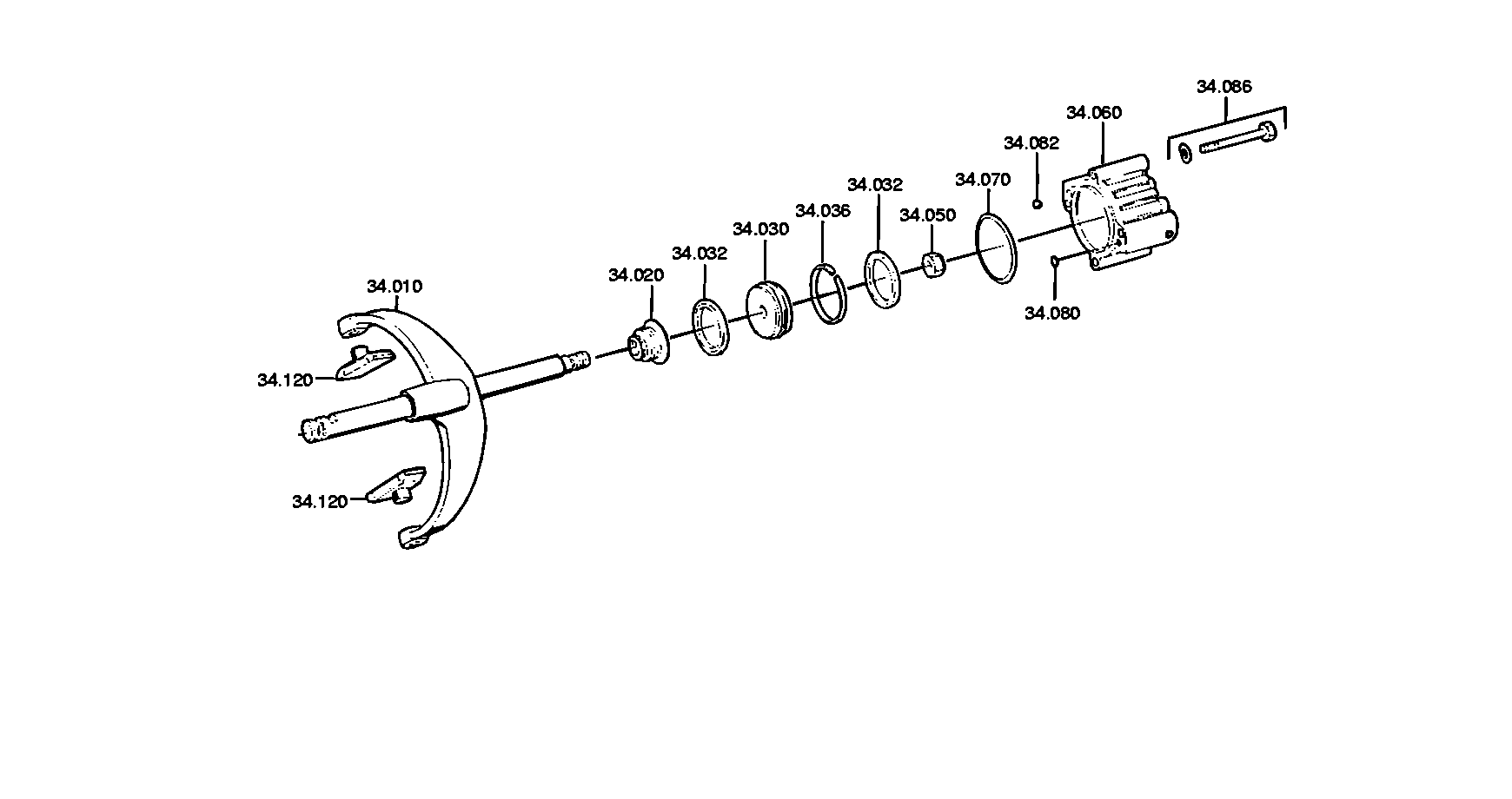 drawing for IVECO 5001824950 - GEAR SHIFT RAIL (figure 1)