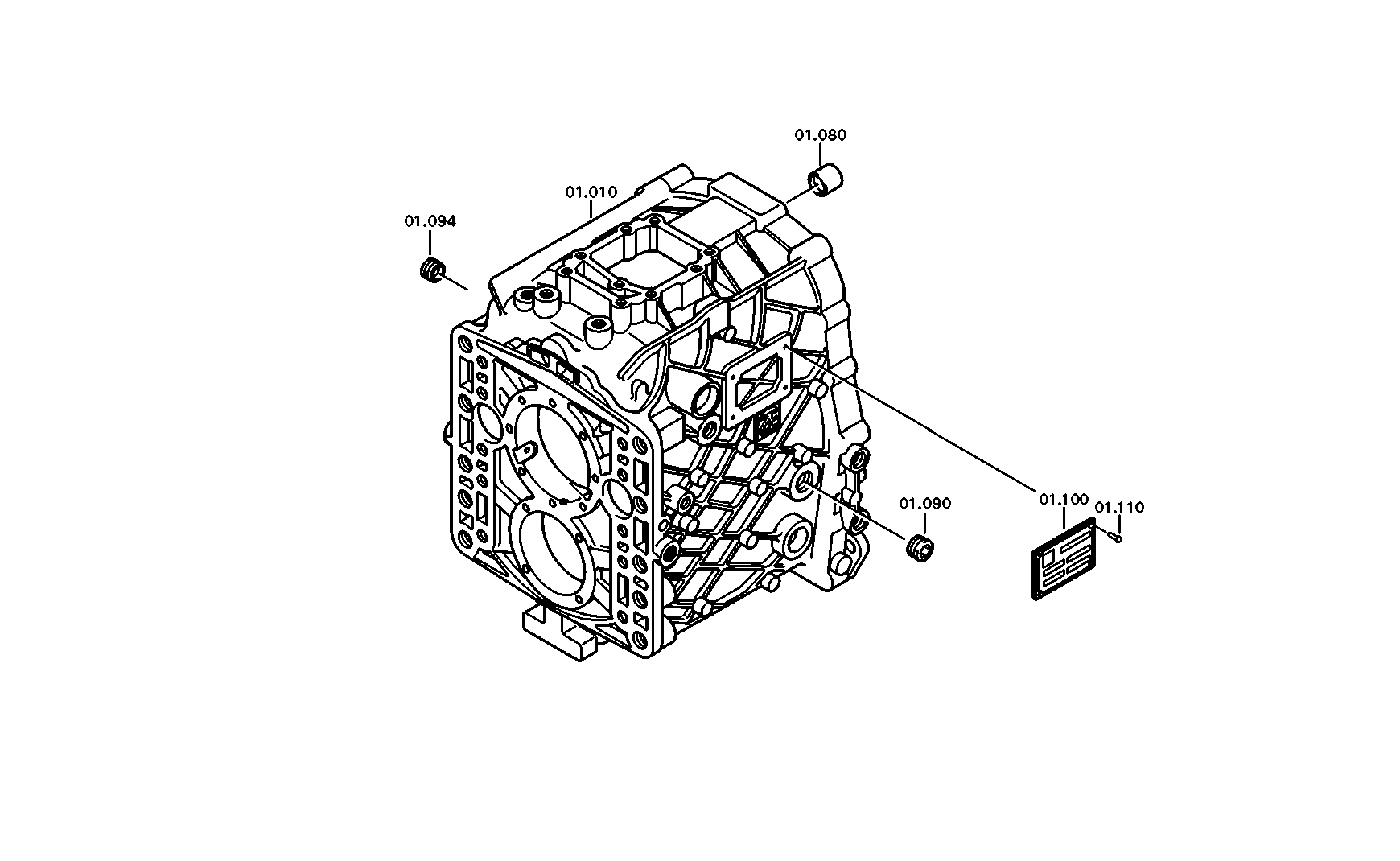 drawing for DAIMLER AG A0022615501 - HOUSING (figure 1)