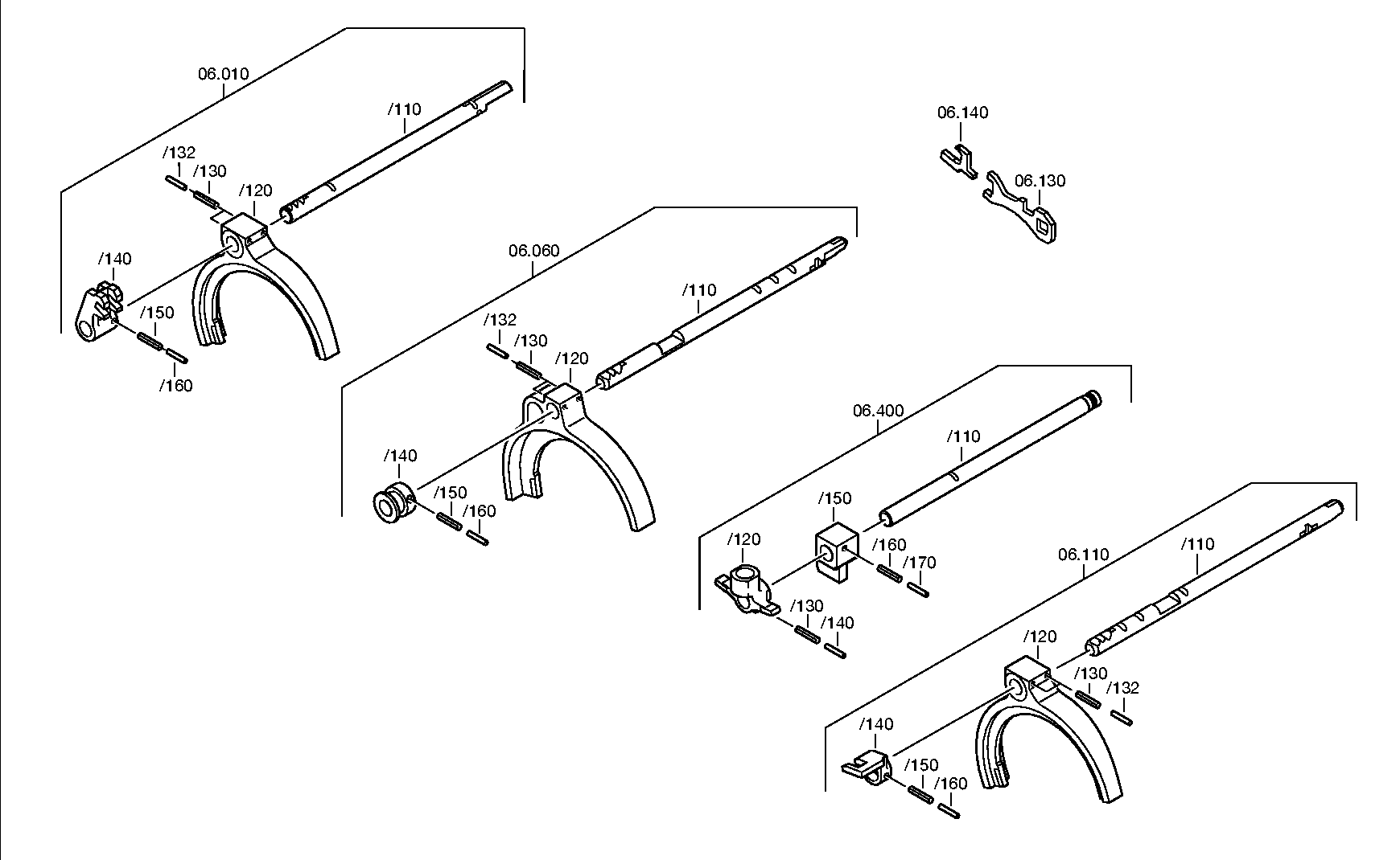 drawing for DAIMLER AG A0022658905 - GEAR SHIFT RAIL (figure 1)