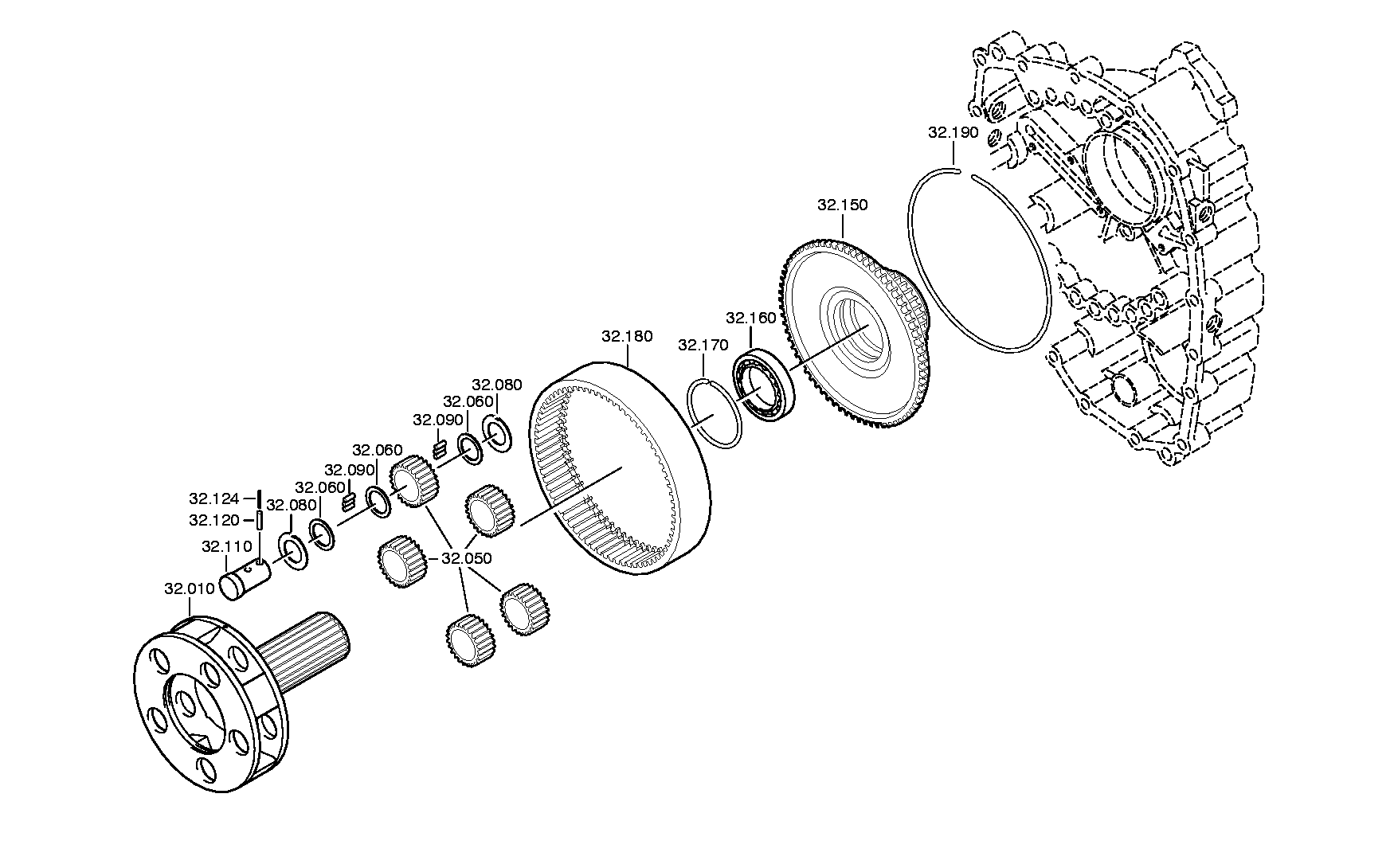drawing for ASIA MOTORS CO. INC. 409-01-0365 - PLANET CARRIER (figure 1)