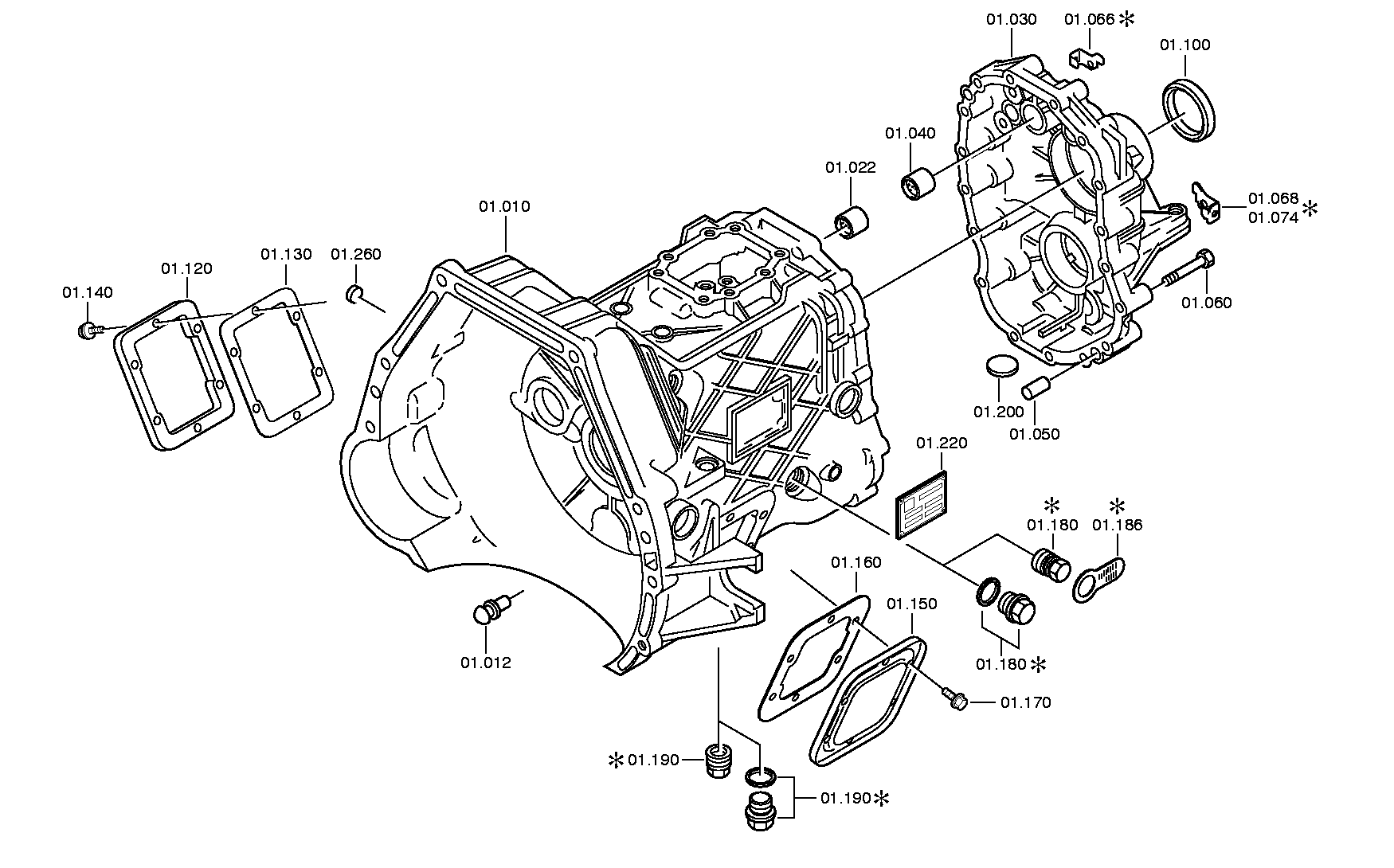 drawing for MITSUBISHI ME535186 - GASKET (figure 2)