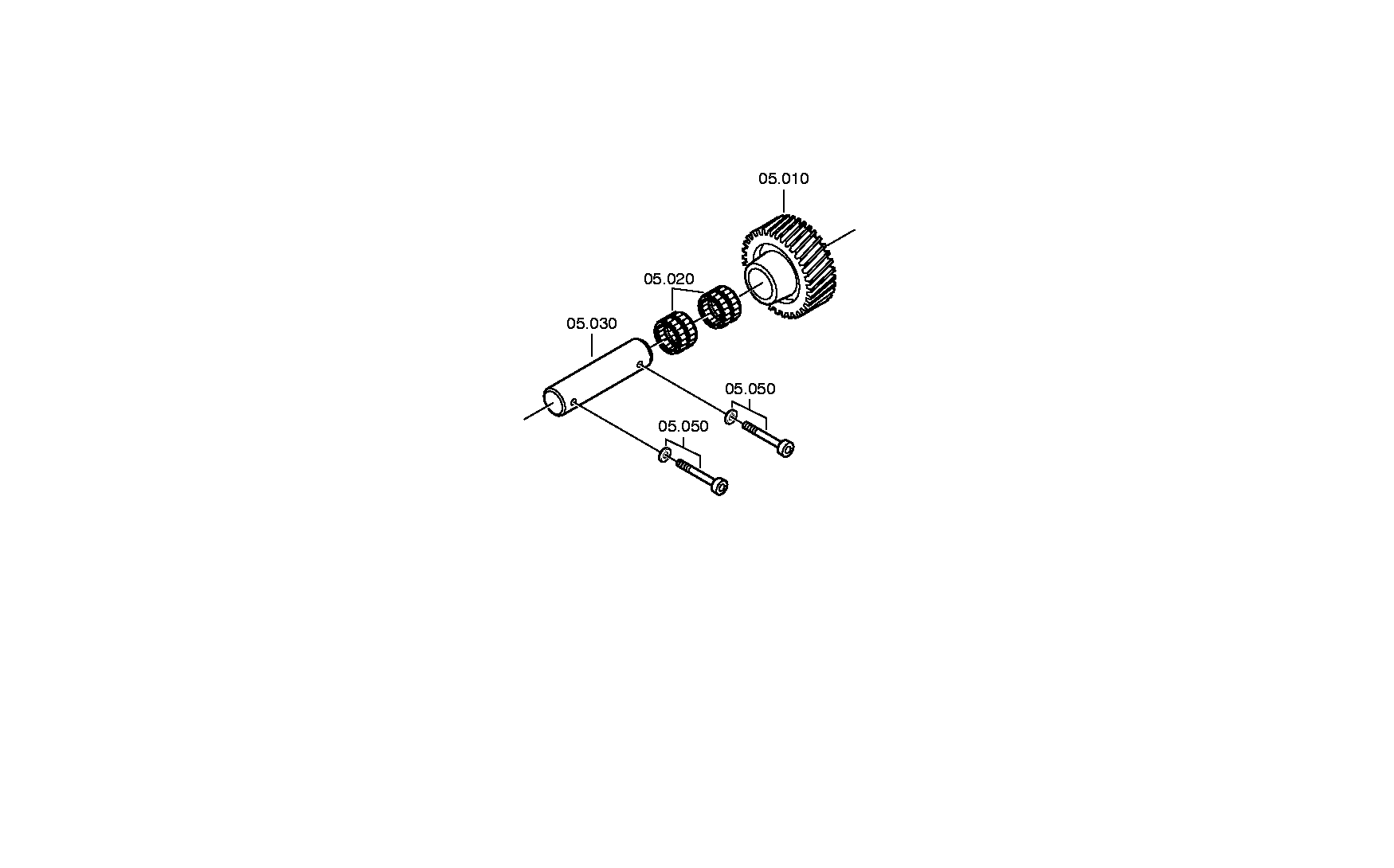 drawing for DAF 1930189 - VORGELEGEWELLE (figure 3)