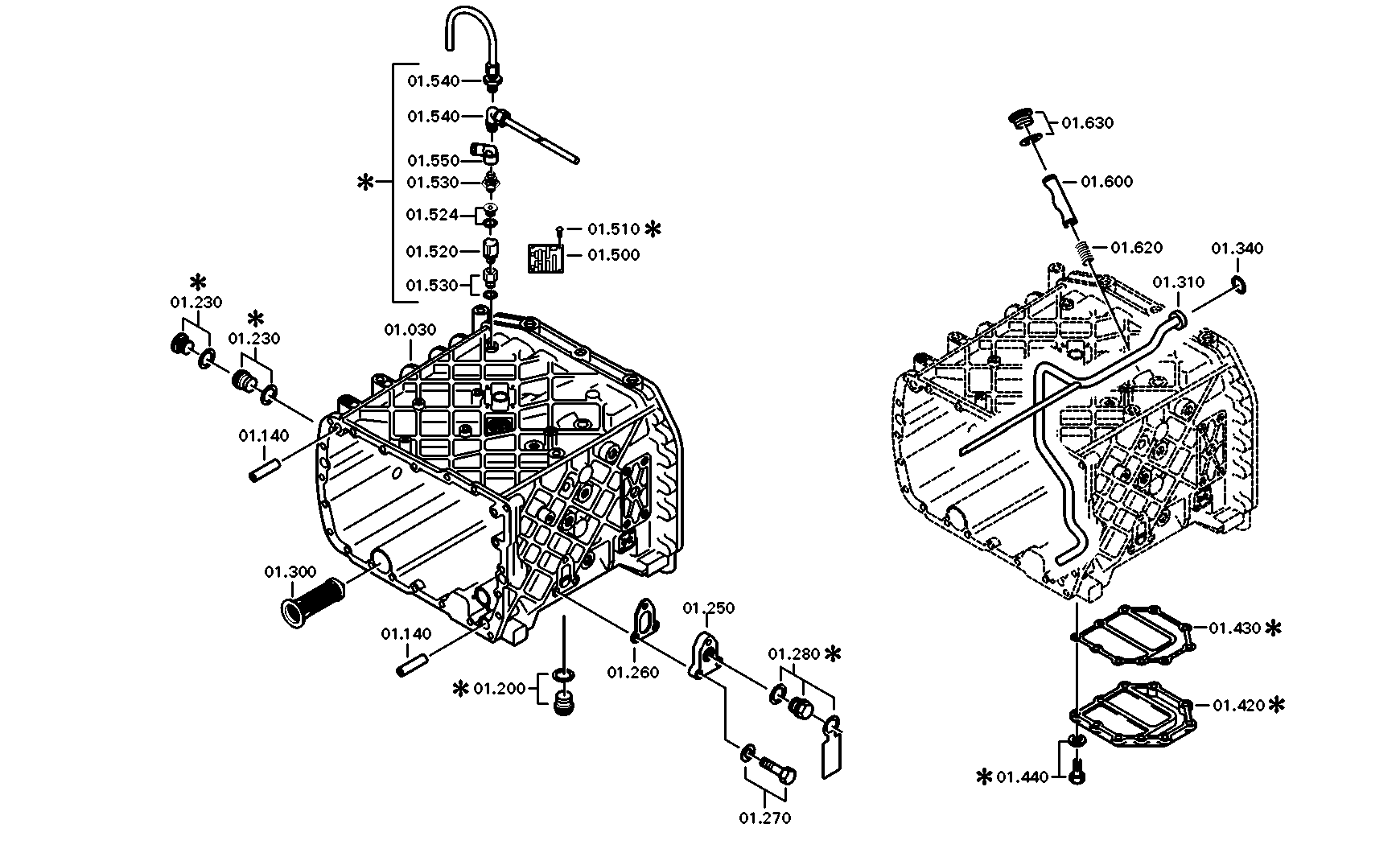 drawing for DAF 1290940 - HOUSING (figure 1)