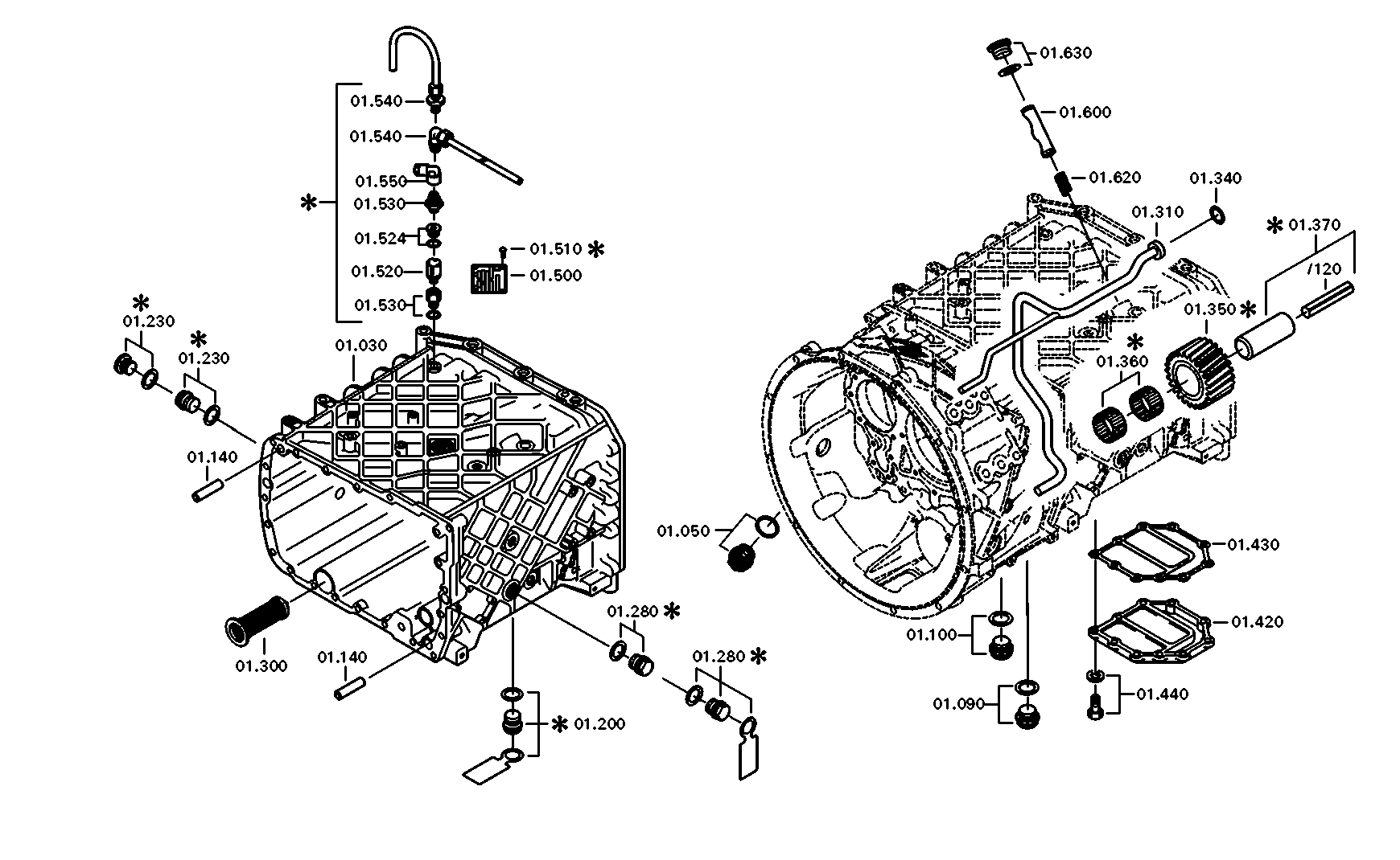 drawing for DAF 1697689 - HOUSING (figure 1)