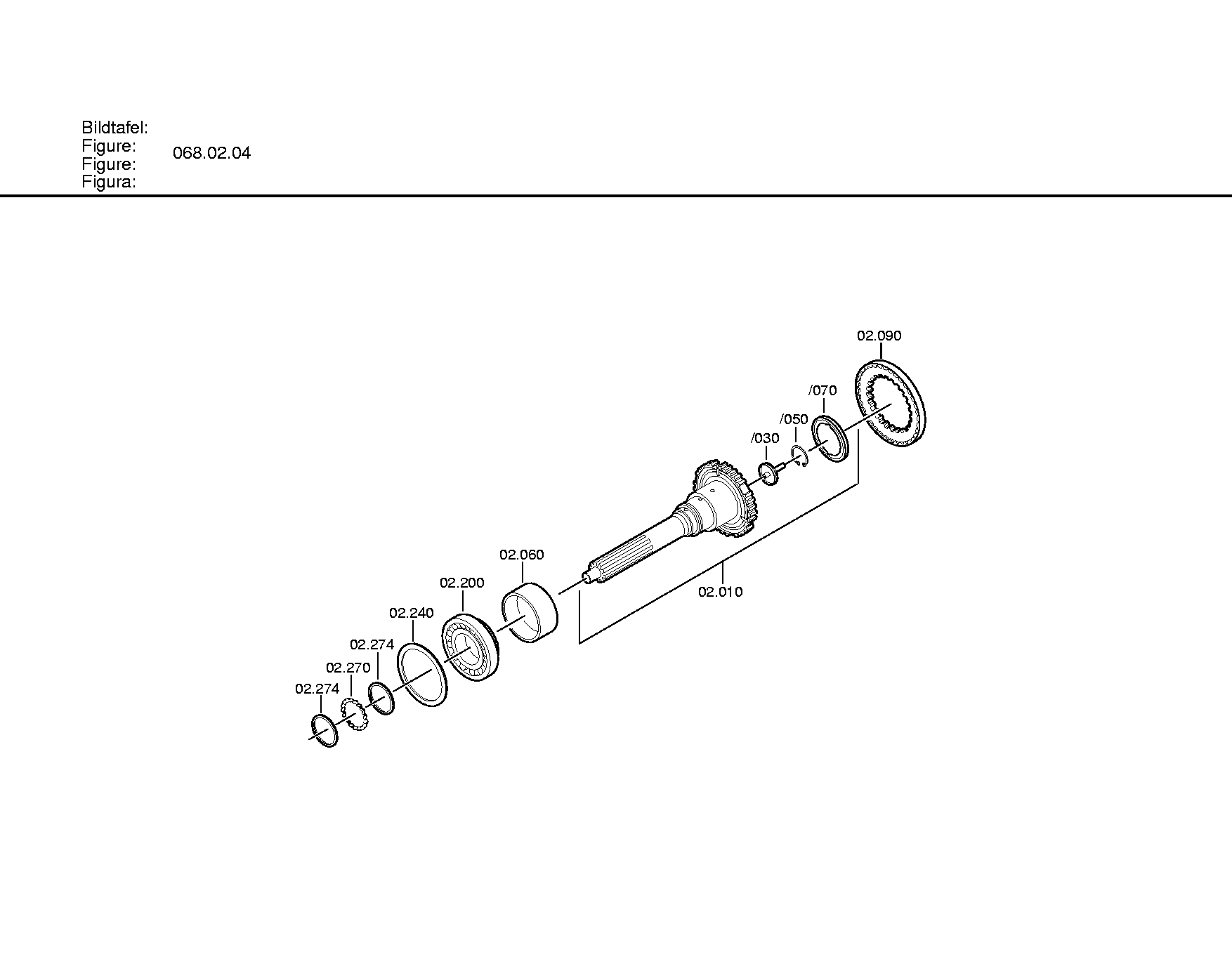 drawing for OE.A.F-GRAEF & STIFT 85.32205-0001 - INPUT SHAFT (figure 4)