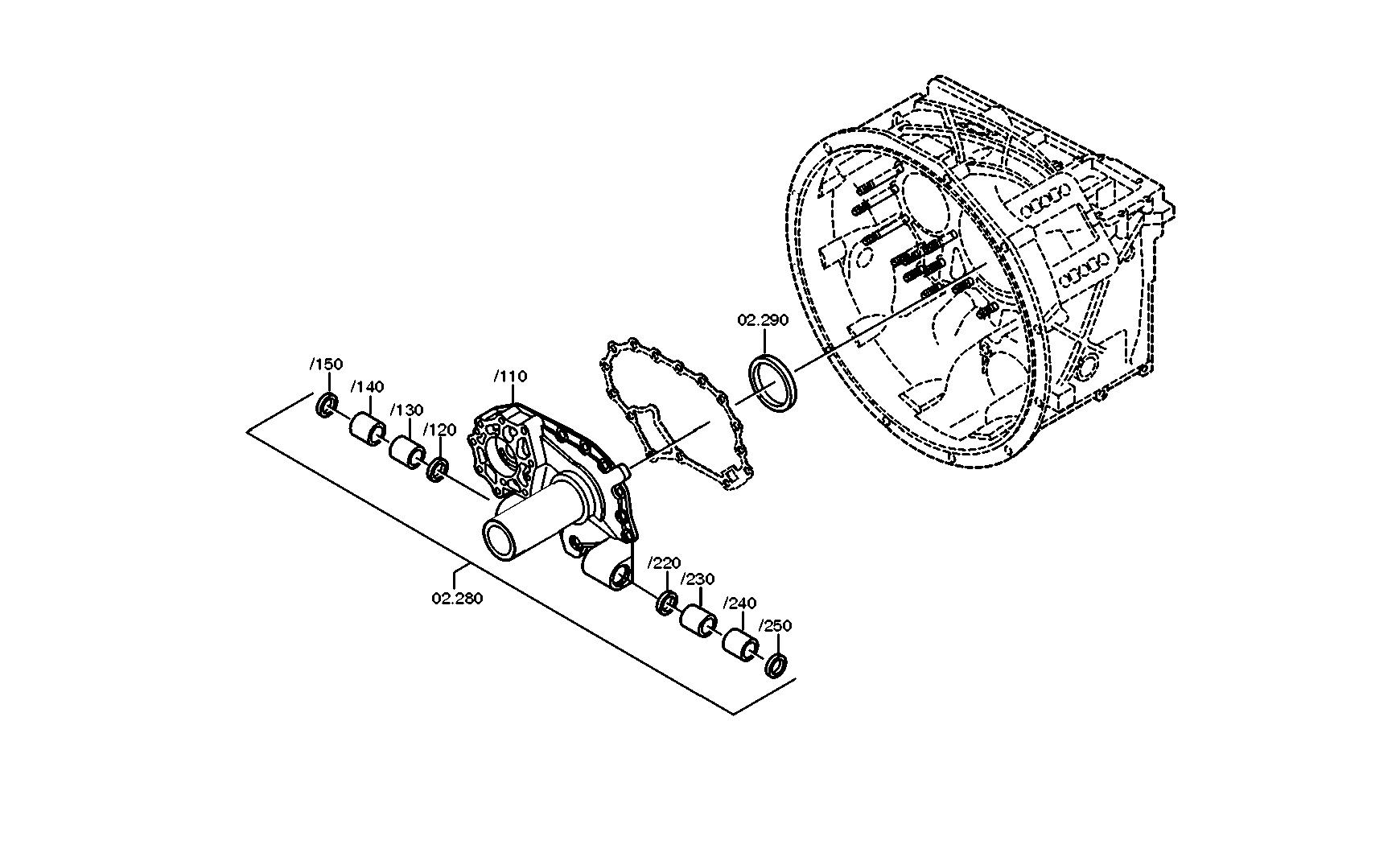 drawing for DAF 1658481 - SHAFT SEAL (figure 3)