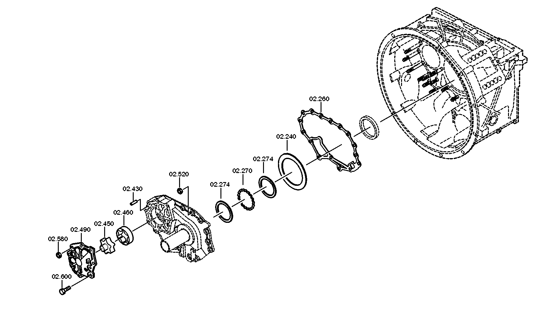 drawing for DAF 1290956 - GASKET (figure 1)