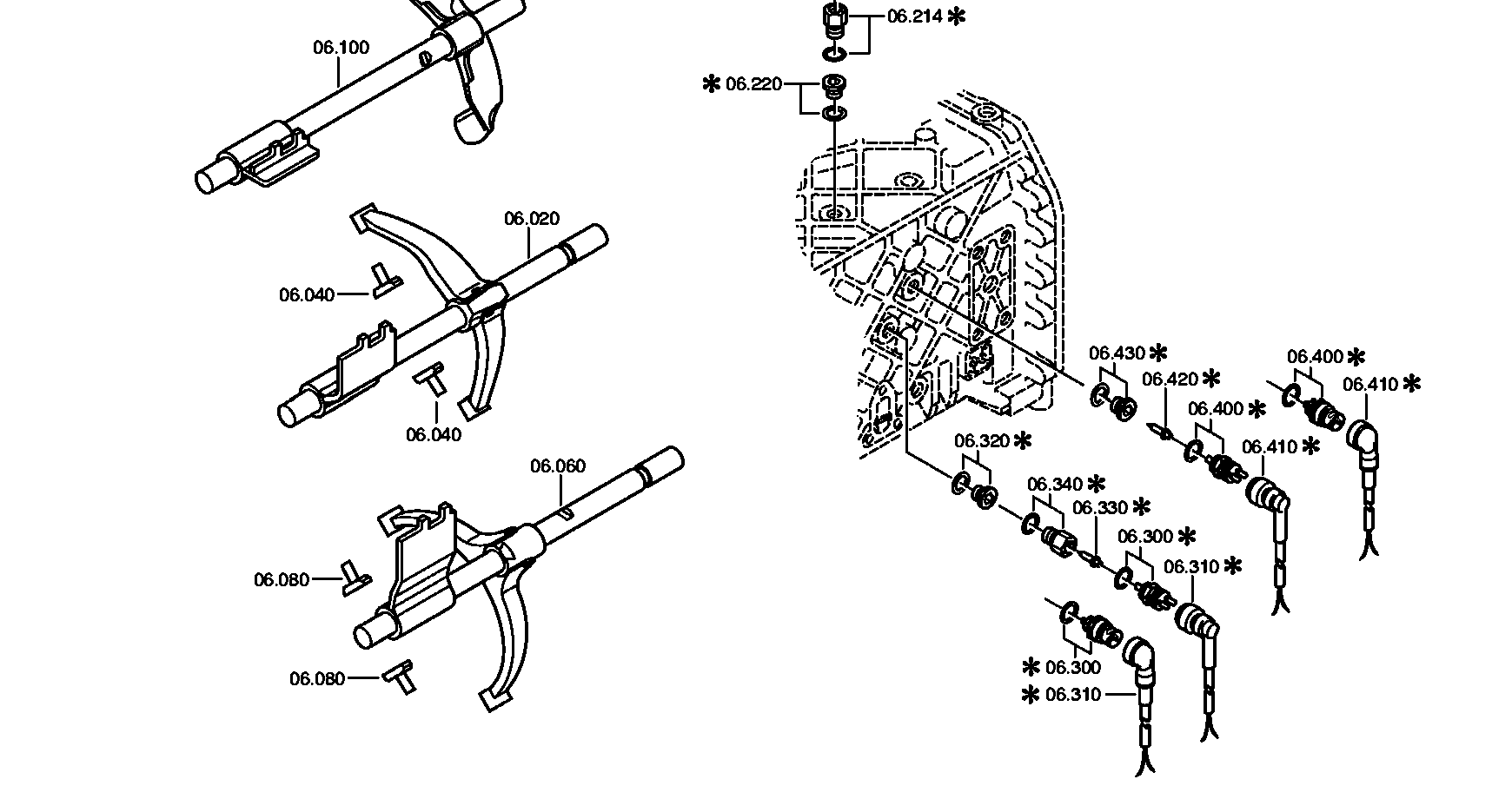 drawing for DAF 1815772 - GEAR SHIFT RAIL (figure 1)