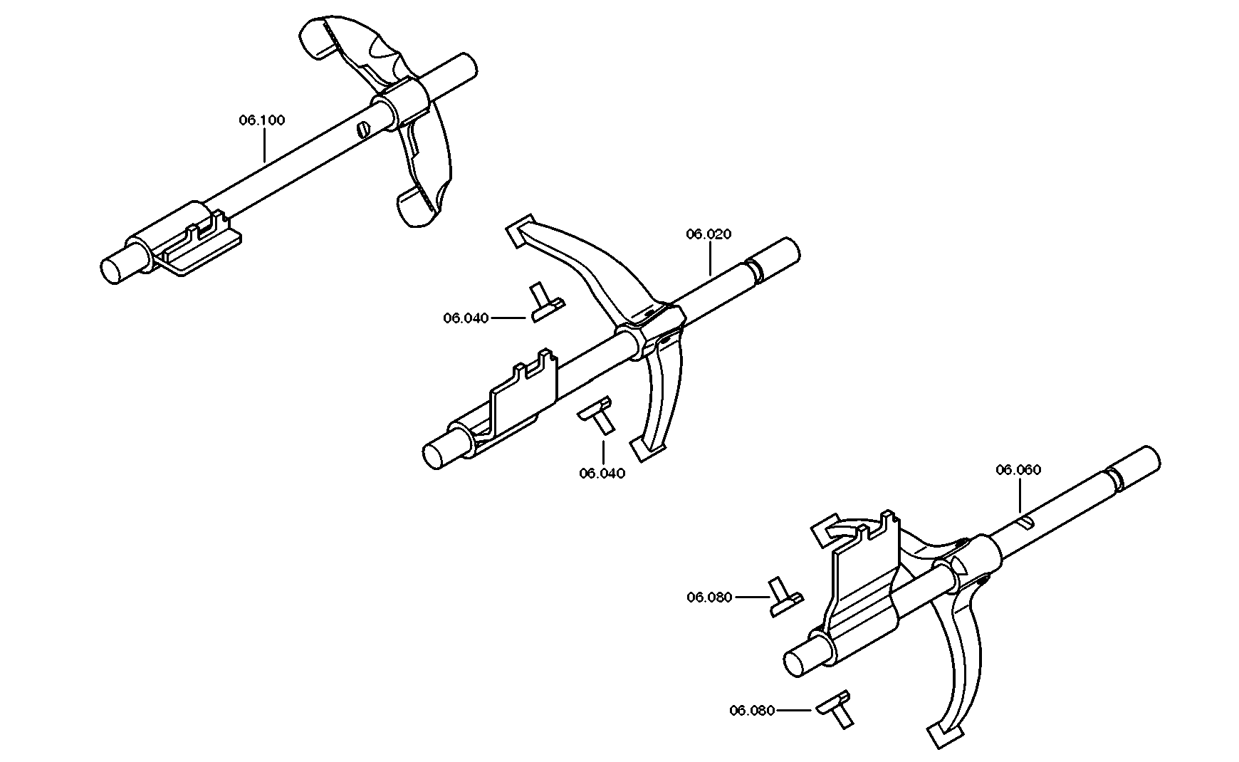 drawing for DAF 1815773 - GEAR SHIFT RAIL (figure 2)