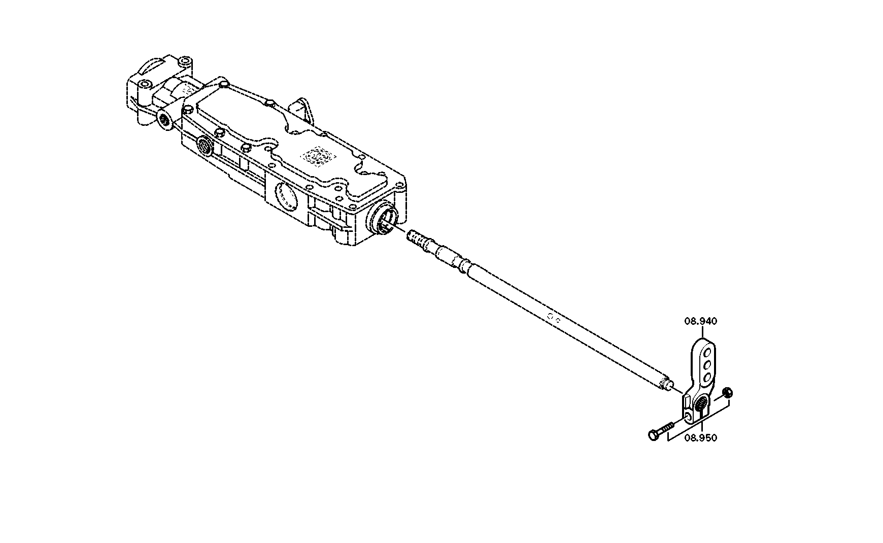 drawing for LEYLAND 100CP2874 - SHIFT LEVER (figure 1)