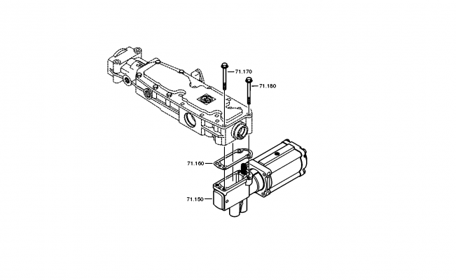 Technical drawing of DAF 1427141 PNEUM.SERVOUNIT with dimensions and layout
