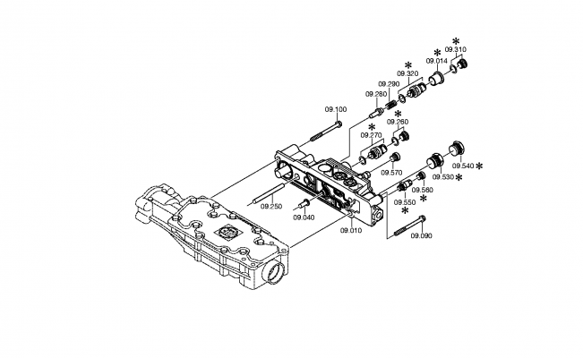 drawing for DAF 1957048 - VALVE BLOCK (figure 3)