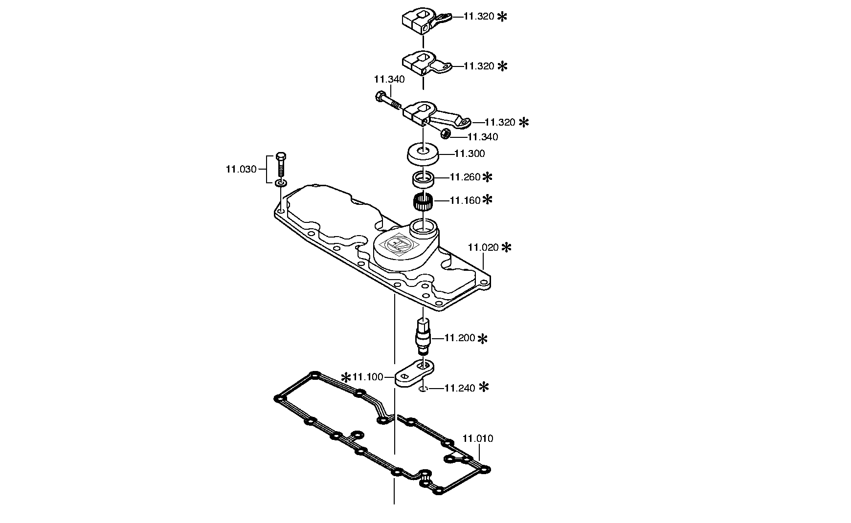 drawing for DAF 1796304 - GASKET (figure 2)