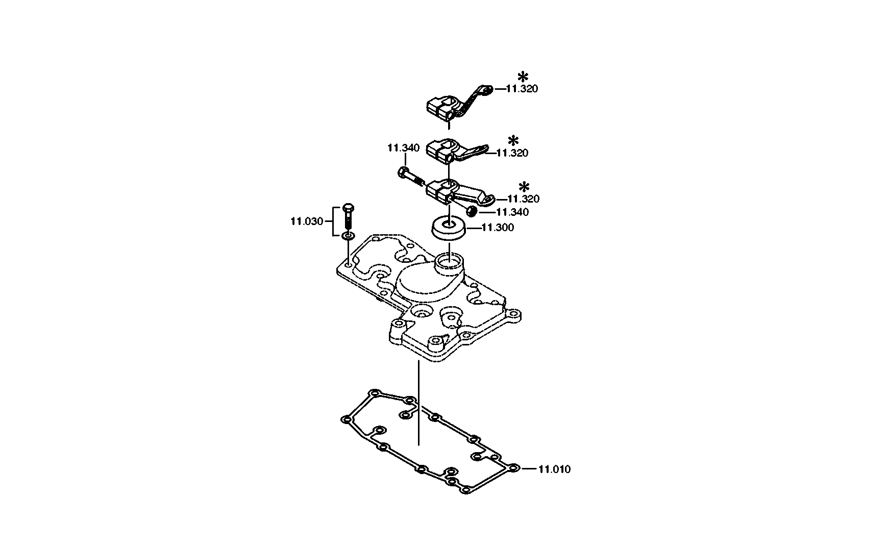 drawing for DAF 1796304 - GASKET (figure 3)