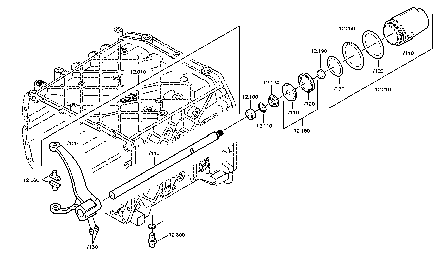 drawing for BAOTOU BEIFANG BENCHI HEAVY DUTY TRUCK A0002653074 - PIN (figure 1)