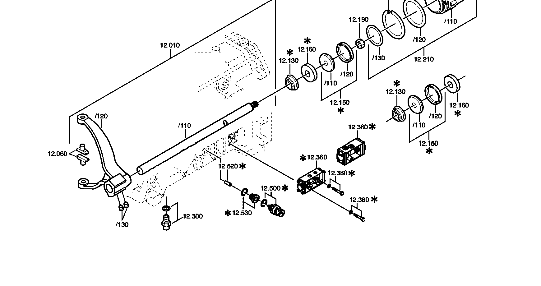 drawing for Hyundai Construction Equipment QZ1315212010 - CYLINDER (figure 3)