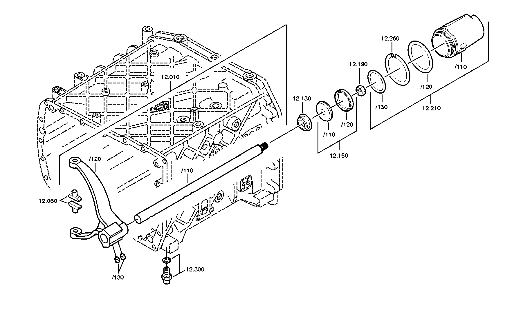 drawing for DAF 1787556 - 5/2 WAY VALVE (figure 2)