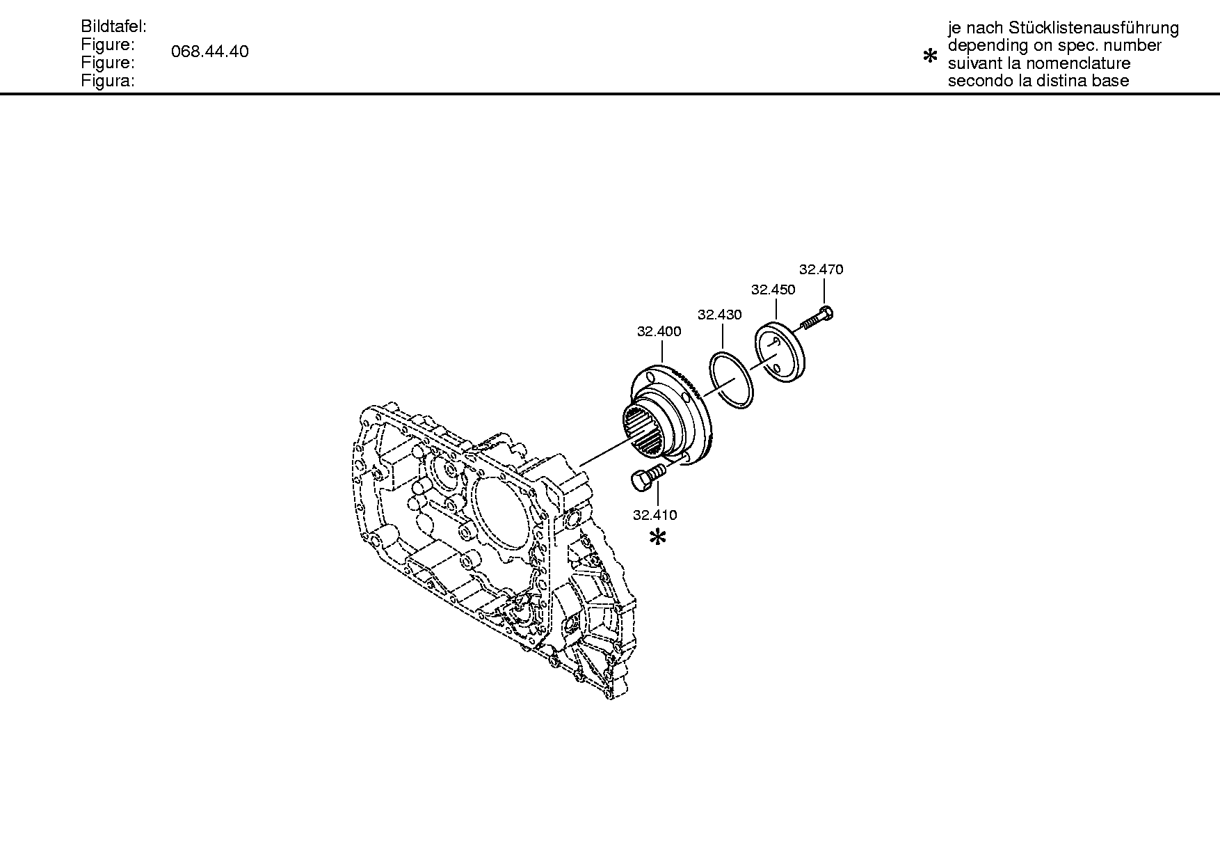 drawing for ZF 1315338005 - OUTPUT FLANGE (figure 2)