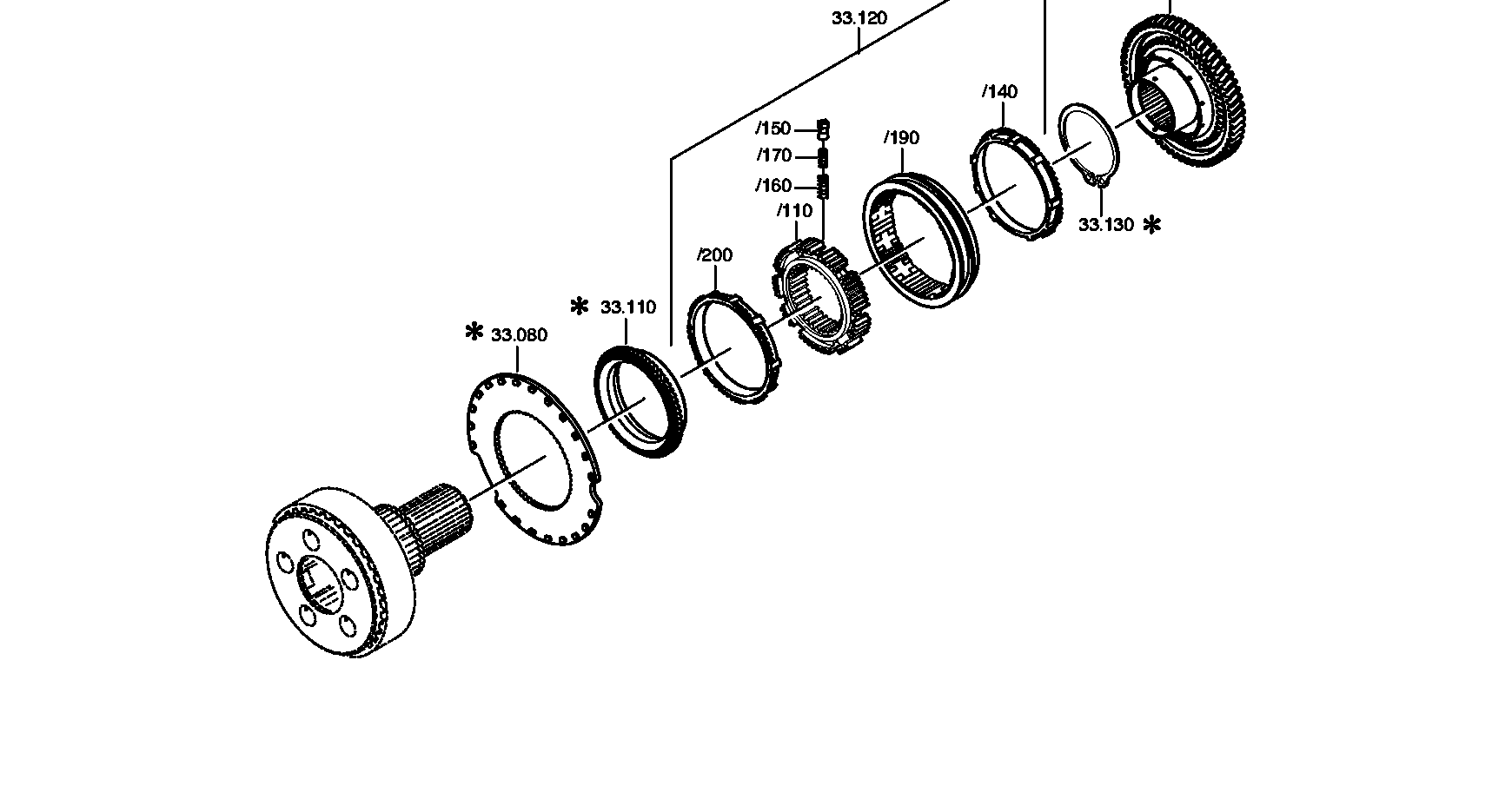 drawing for DAF 1813164 - CLUTCH BODY (figure 1)