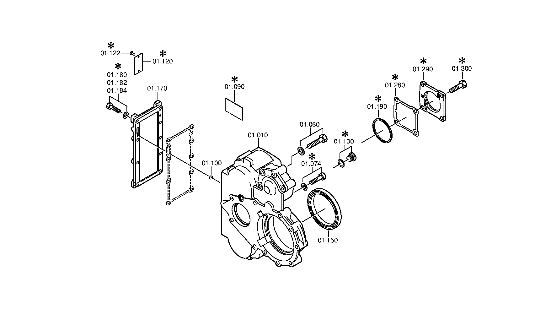 drawing for IVECO 5001856410 - COVER (figure 1)