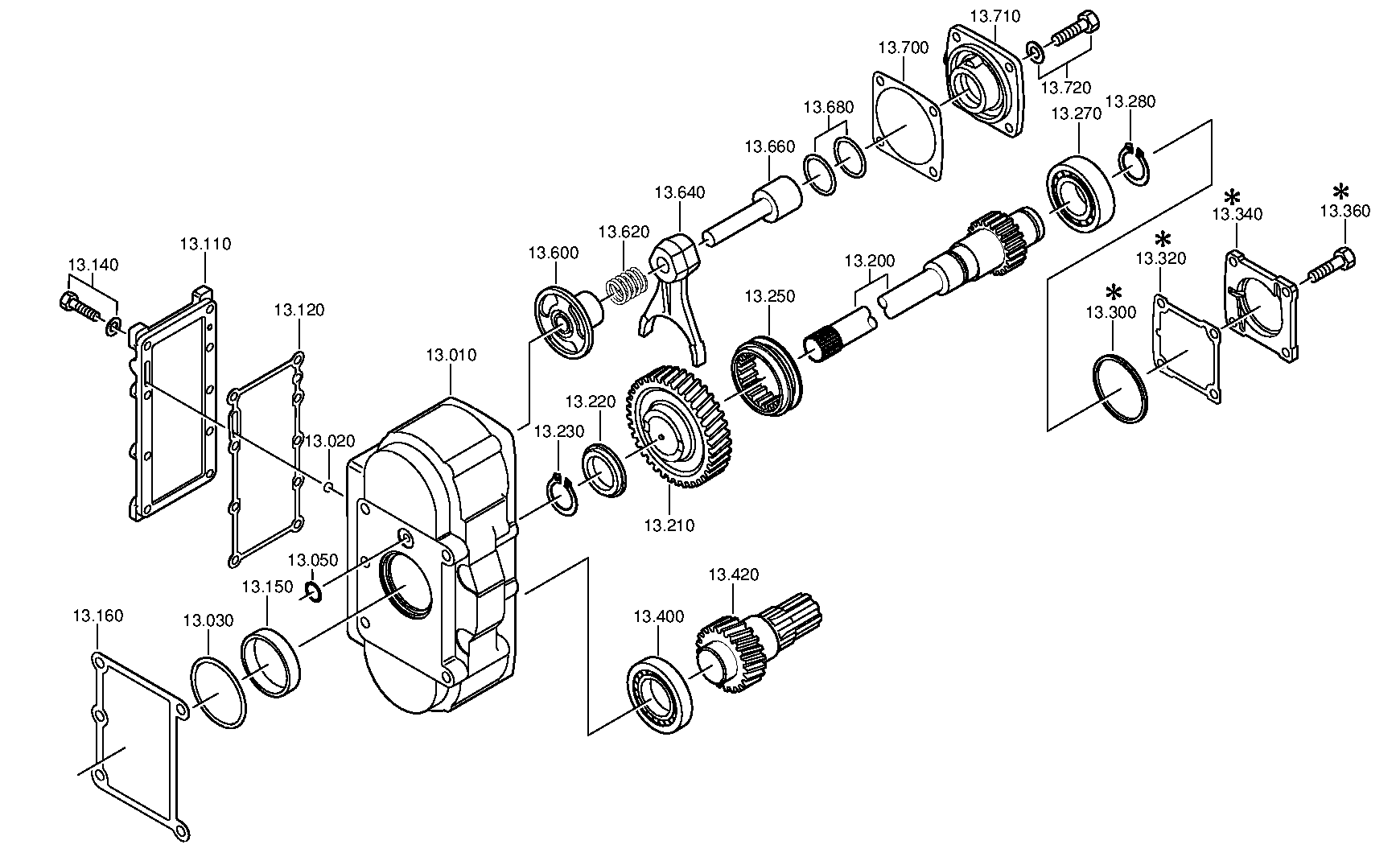 drawing for DAF 1736956 - INPUT GEAR (figure 2)