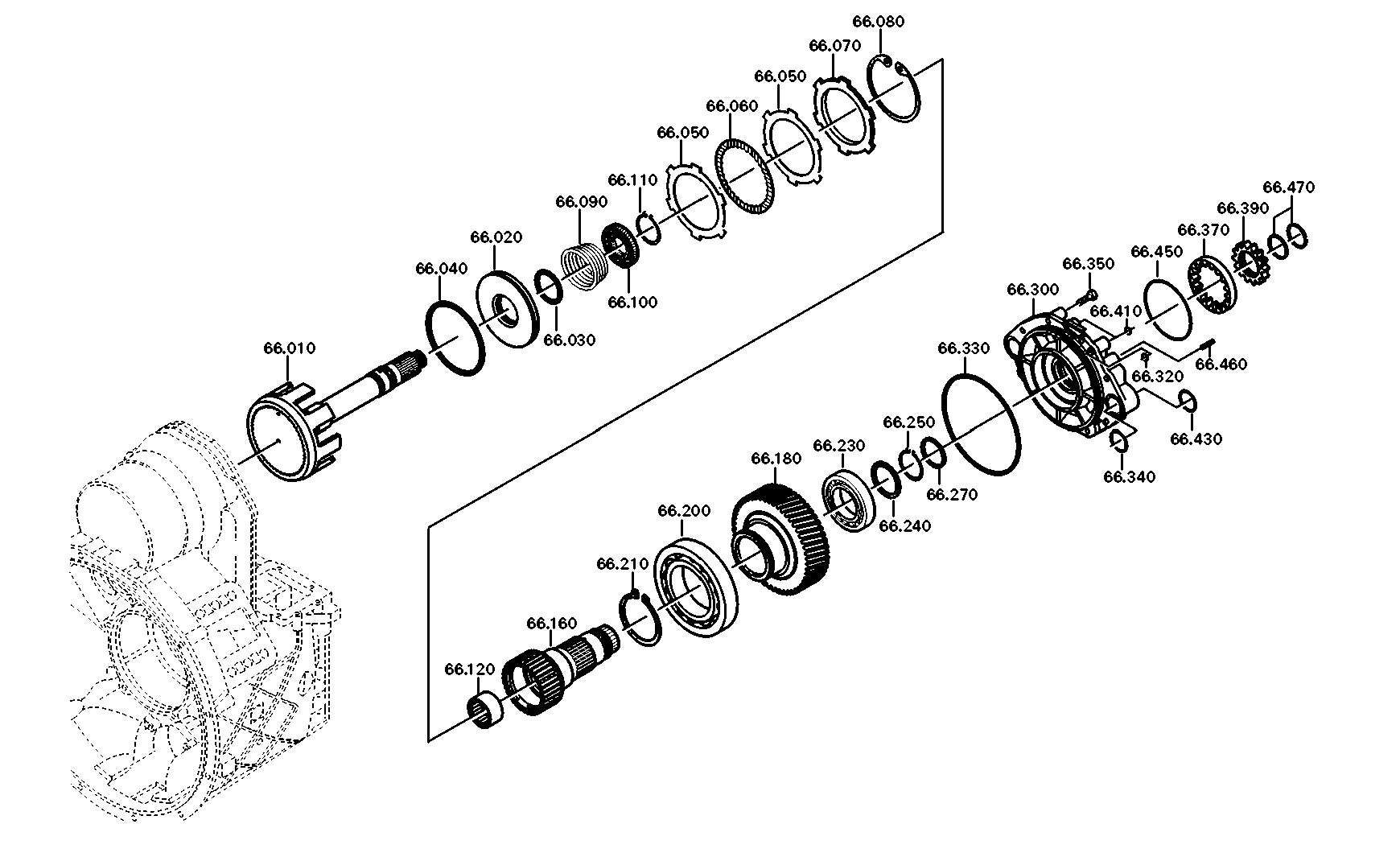 drawing for DAF 1342748 - OUTPUT SHAFT (figure 2)