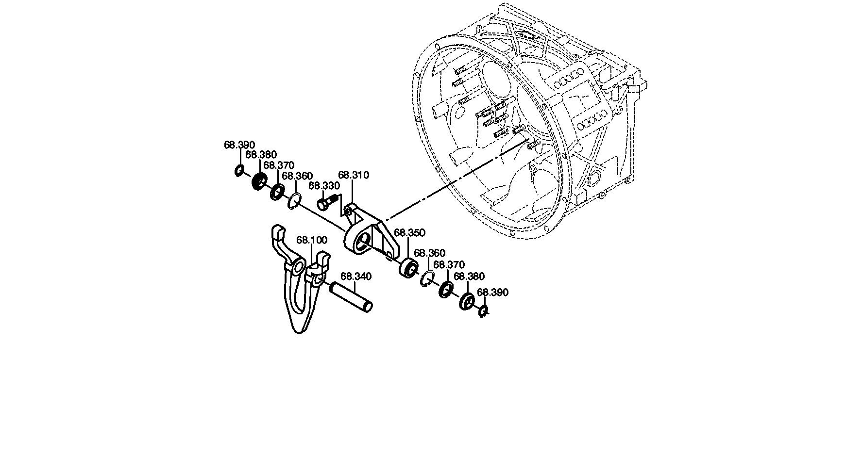 drawing for DAIMLER AG A0002540735 - JOINT BEARING (figure 1)