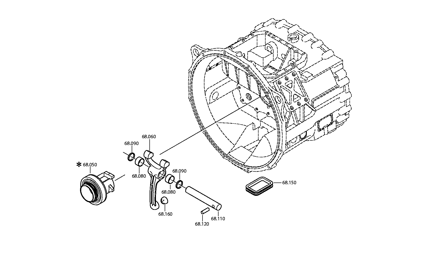 drawing for Hyundai Construction Equipment QZ0501215567 - RELEASE DEVICE (figure 1)