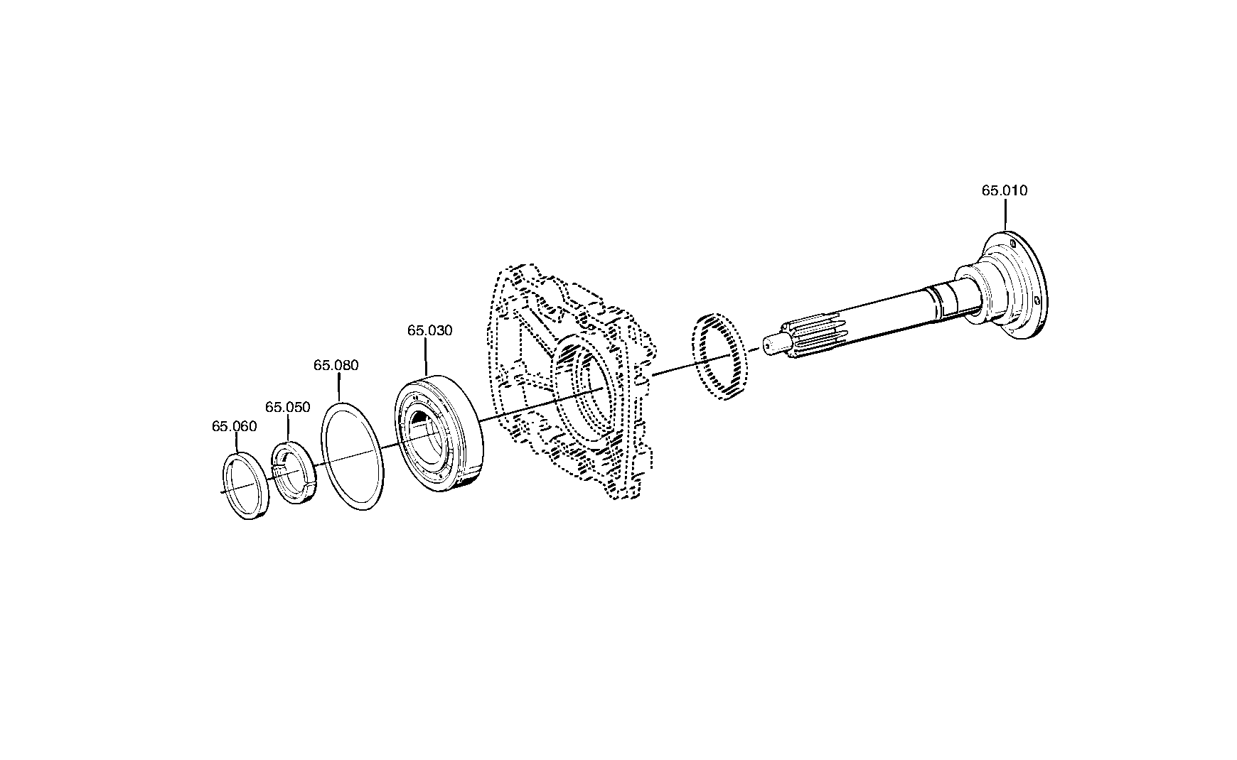 drawing for DAF 67891 - CYLINDER ROLLER BEARING (figure 1)