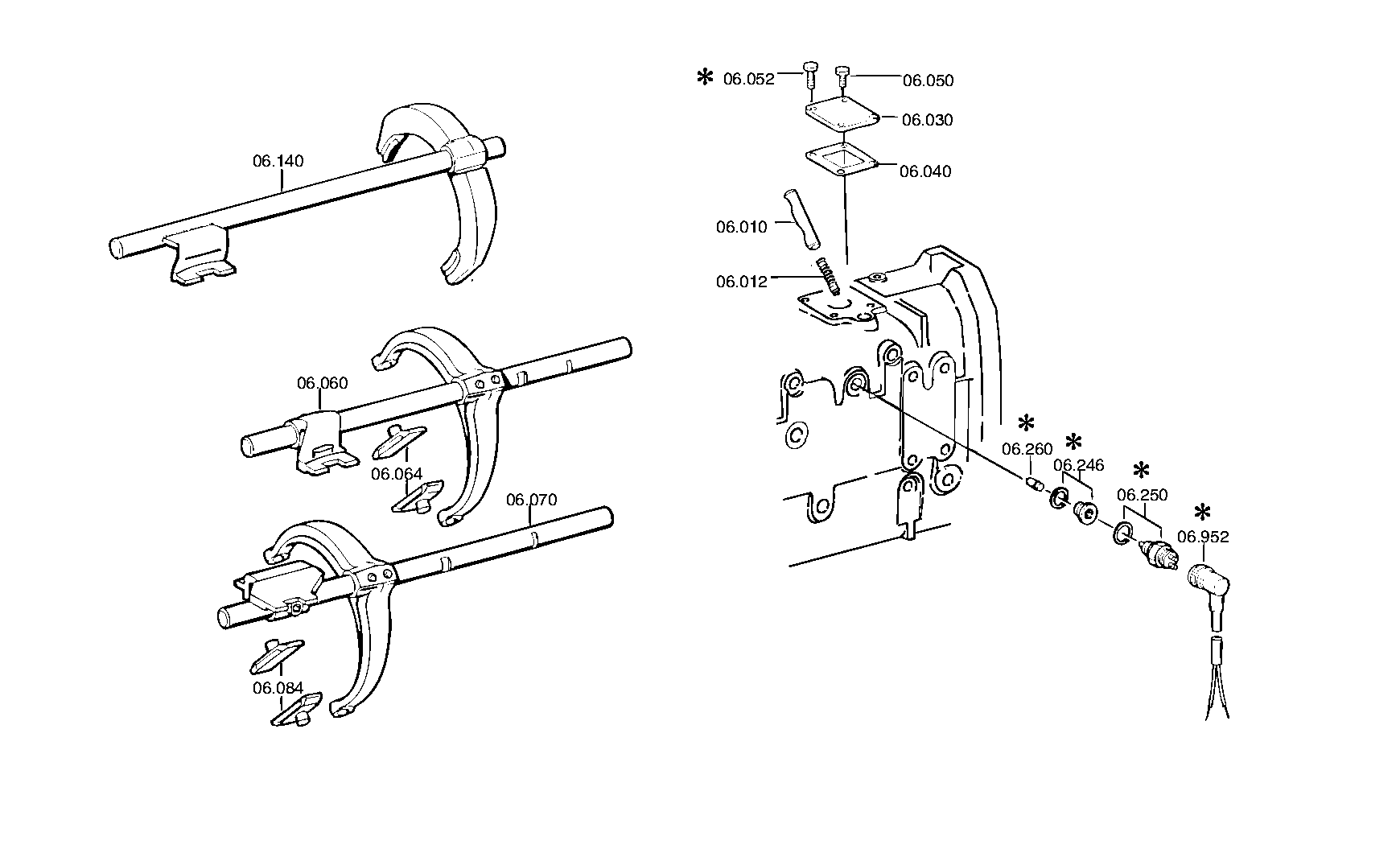 drawing for IVECO 93156575 - GEAR SHIFT RAIL (figure 1)