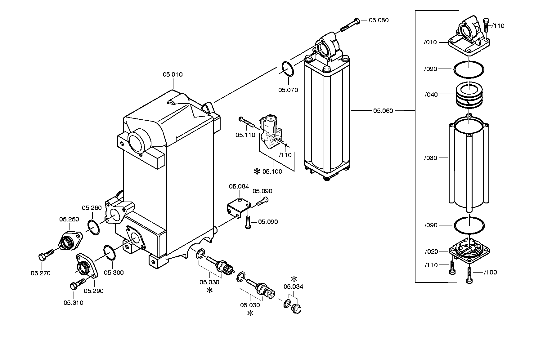 drawing for MANNESMANN-DEMAG BAUMASCHINEN 47268612 - TEMPERATURE SENSOR (figure 5)