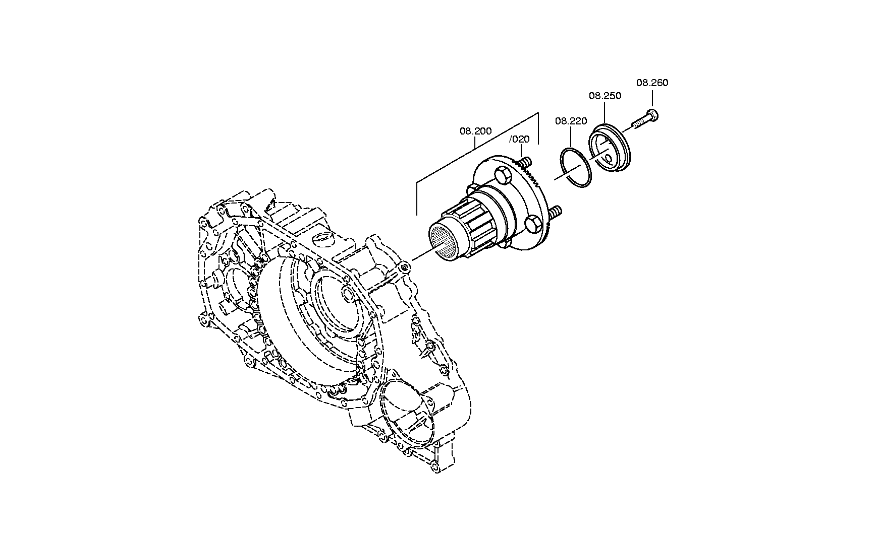 drawing for VOITH-GETRIEBE KG 1900038006370 - HEXAGON SCREW (figure 1)