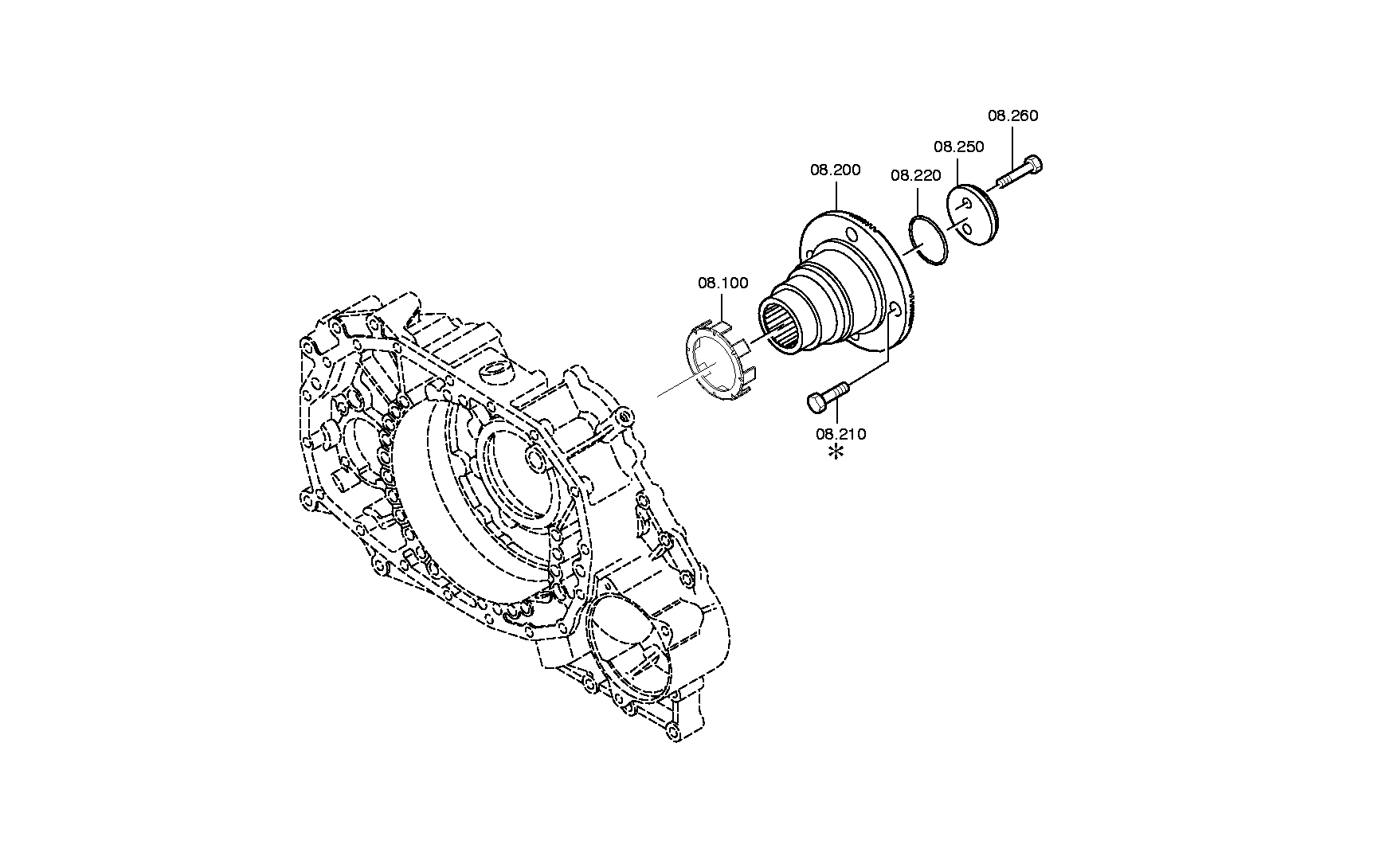 drawing for VOITH-GETRIEBE KG 1900038006370 - HEXAGON SCREW (figure 2)