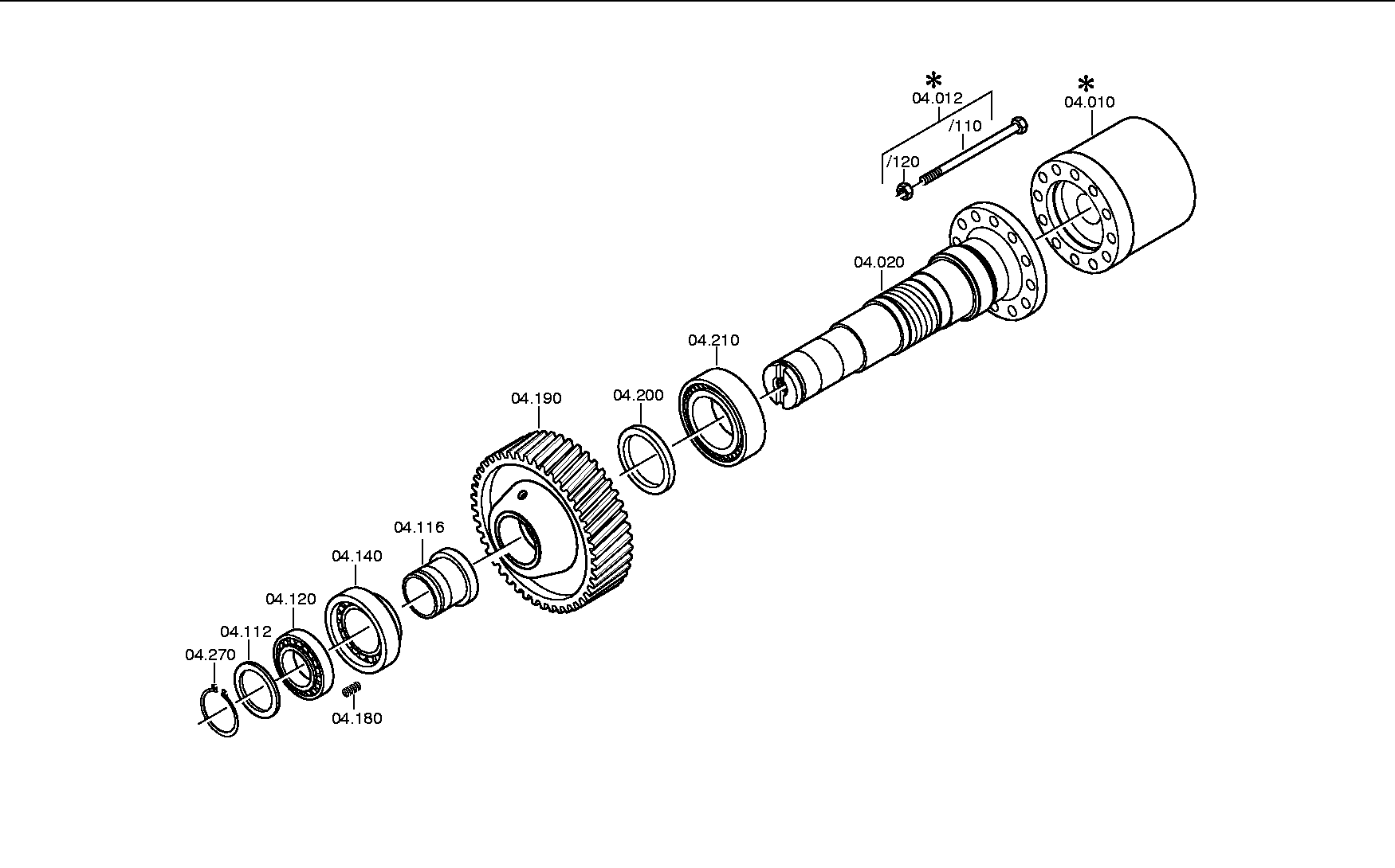 drawing for HAMM AG 01282859 - TA.ROLLER BEARING (figure 1)