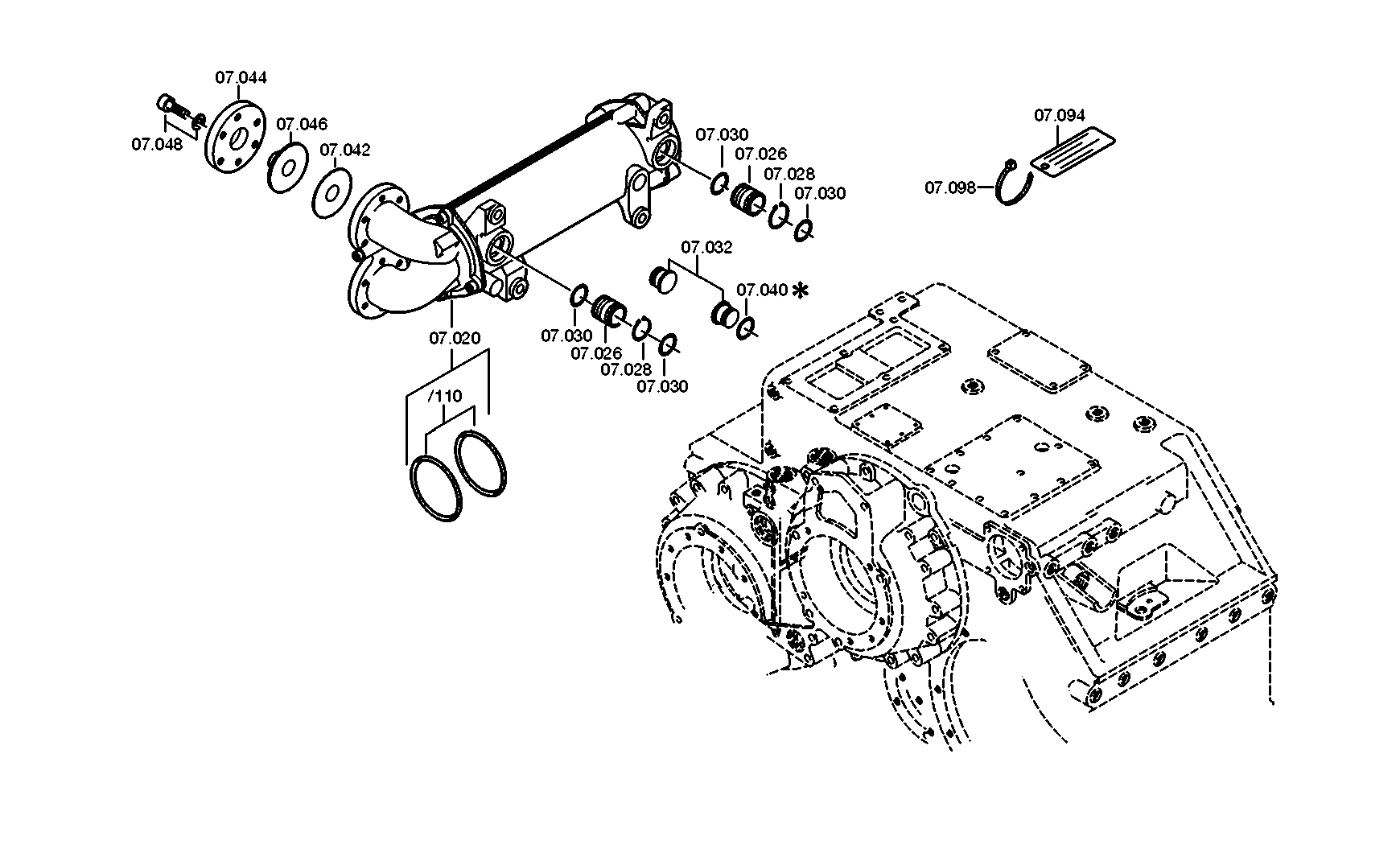 drawing for LIEBHERR GMBH 0500247 - CIRCLIP (figure 2)