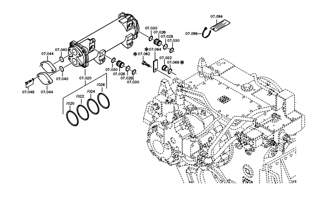 drawing for MTU, FRIEDRICHSHAFEN XP52799100435 - O-RING (figure 1)