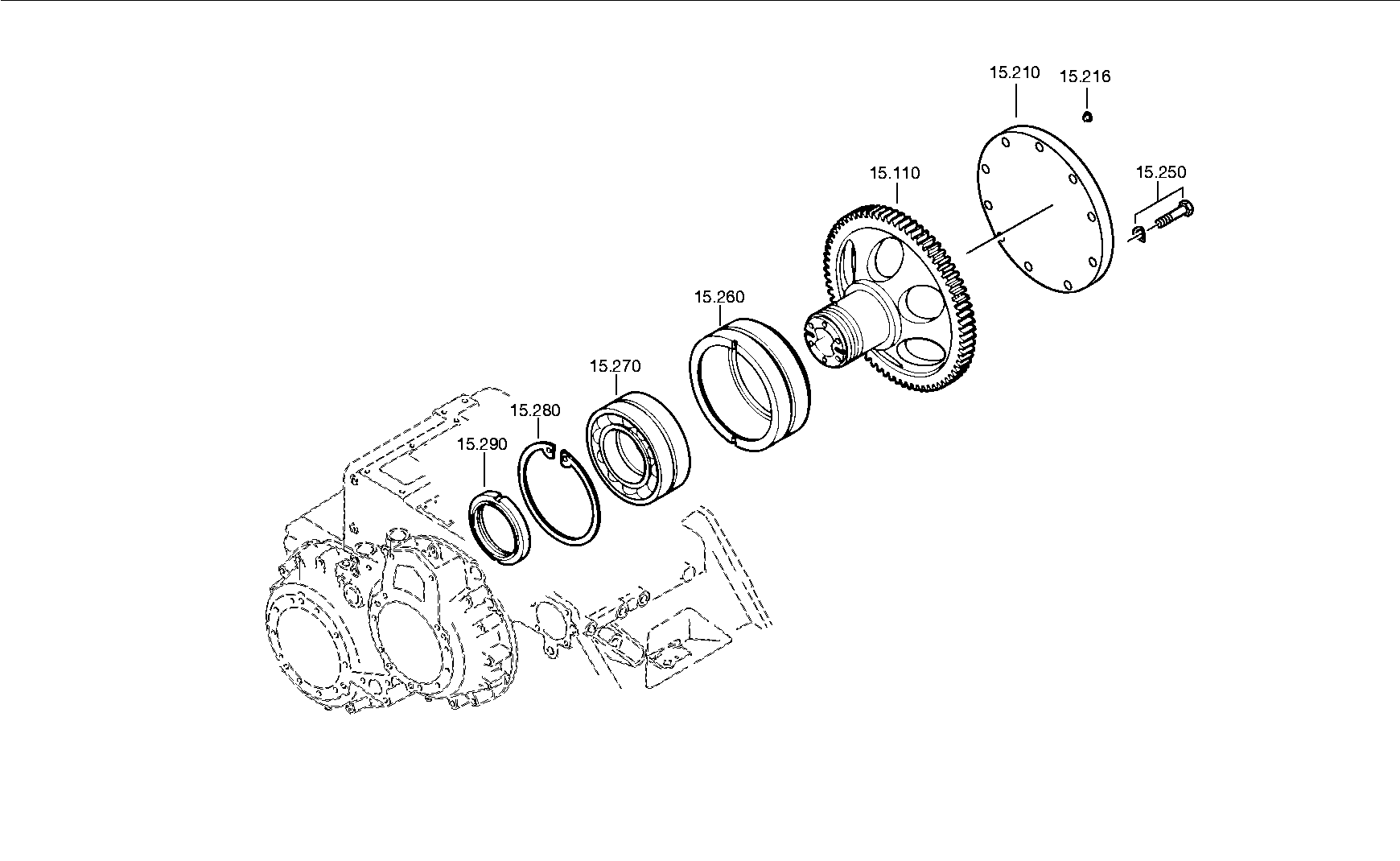 drawing for LIEBHERR GMBH 0500217 - CIRCLIP (figure 2)