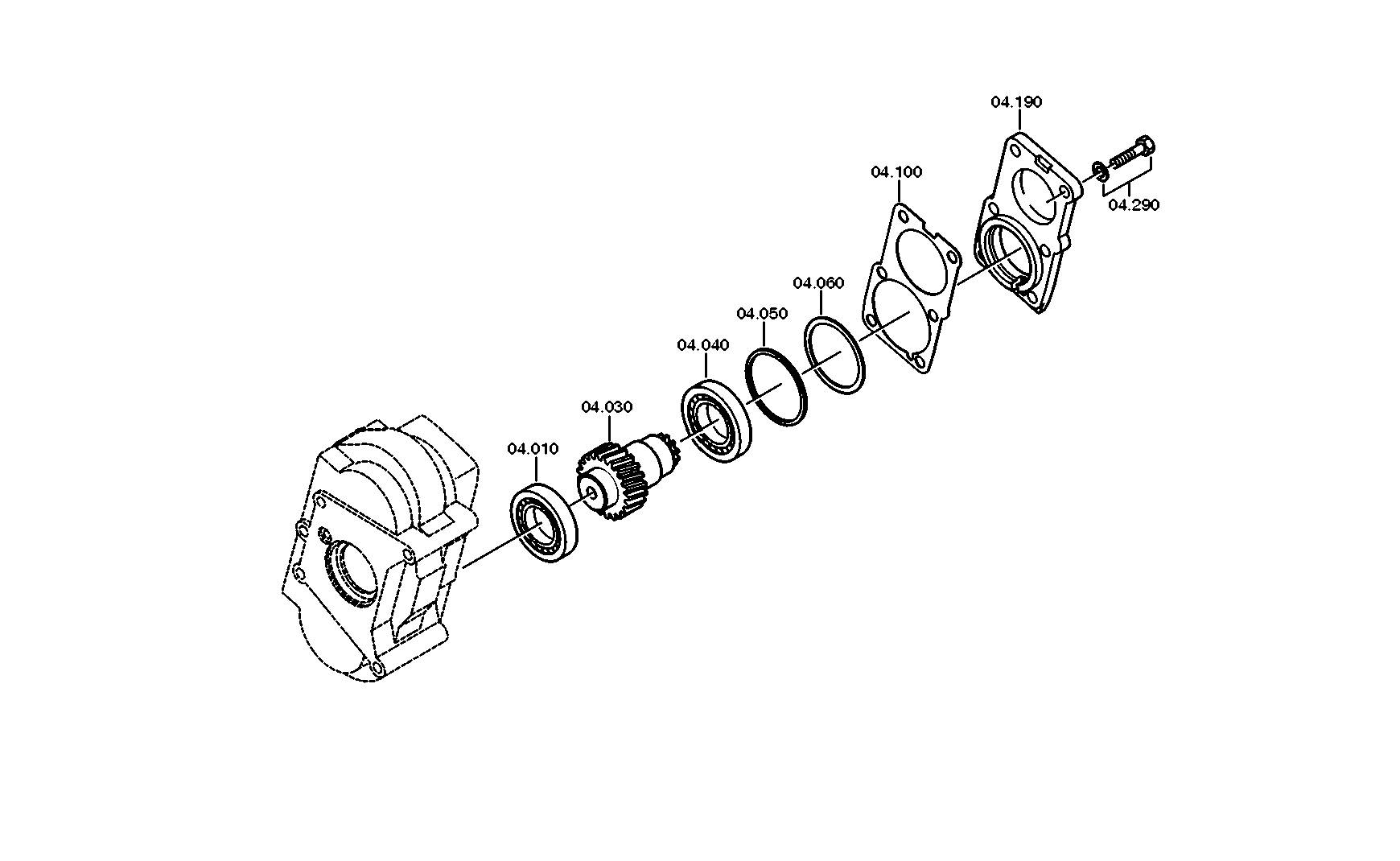 drawing for DAF 1641373 - OUTPUT SHAFT (figure 2)