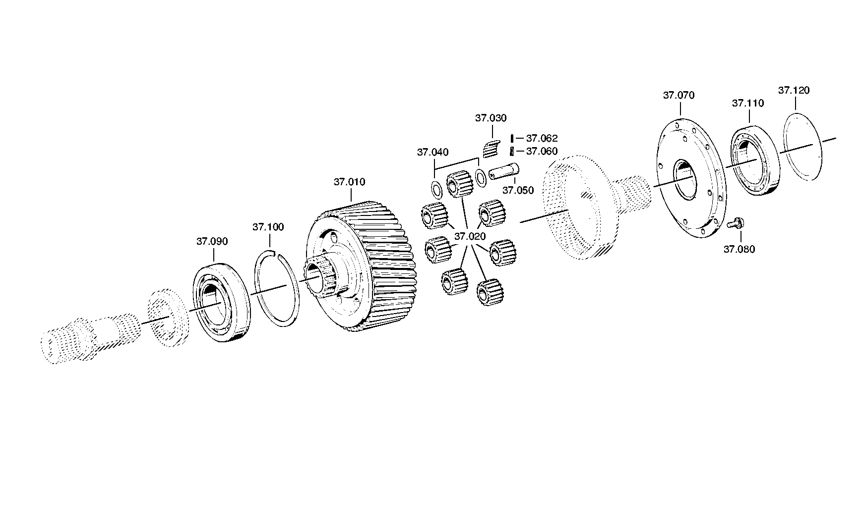 drawing for DAIMLER AG A0002600297 - PLANET GEAR SET (figure 2)