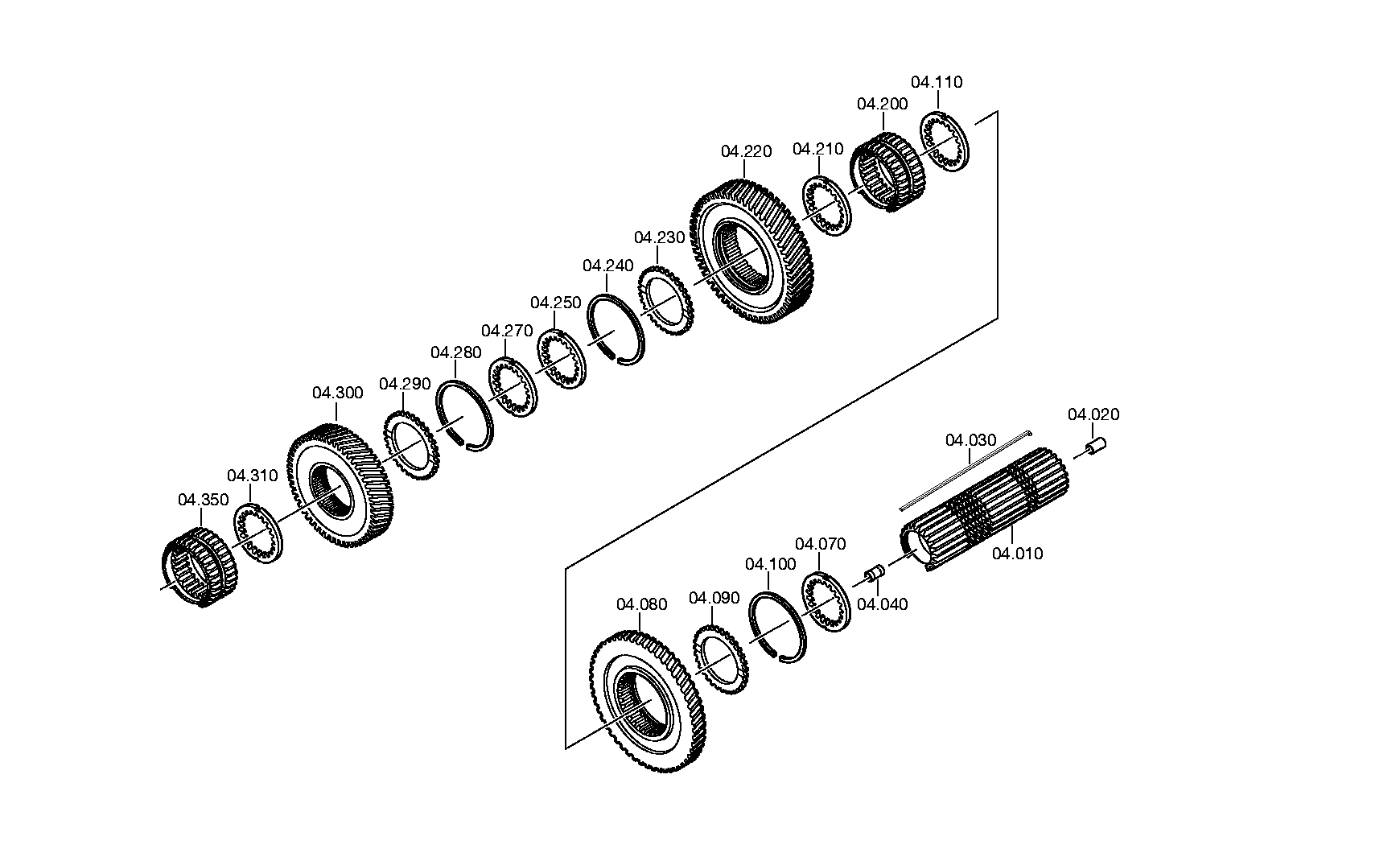 drawing for IRISBUS 42532380 - COUNTERSHAFT (figure 2)
