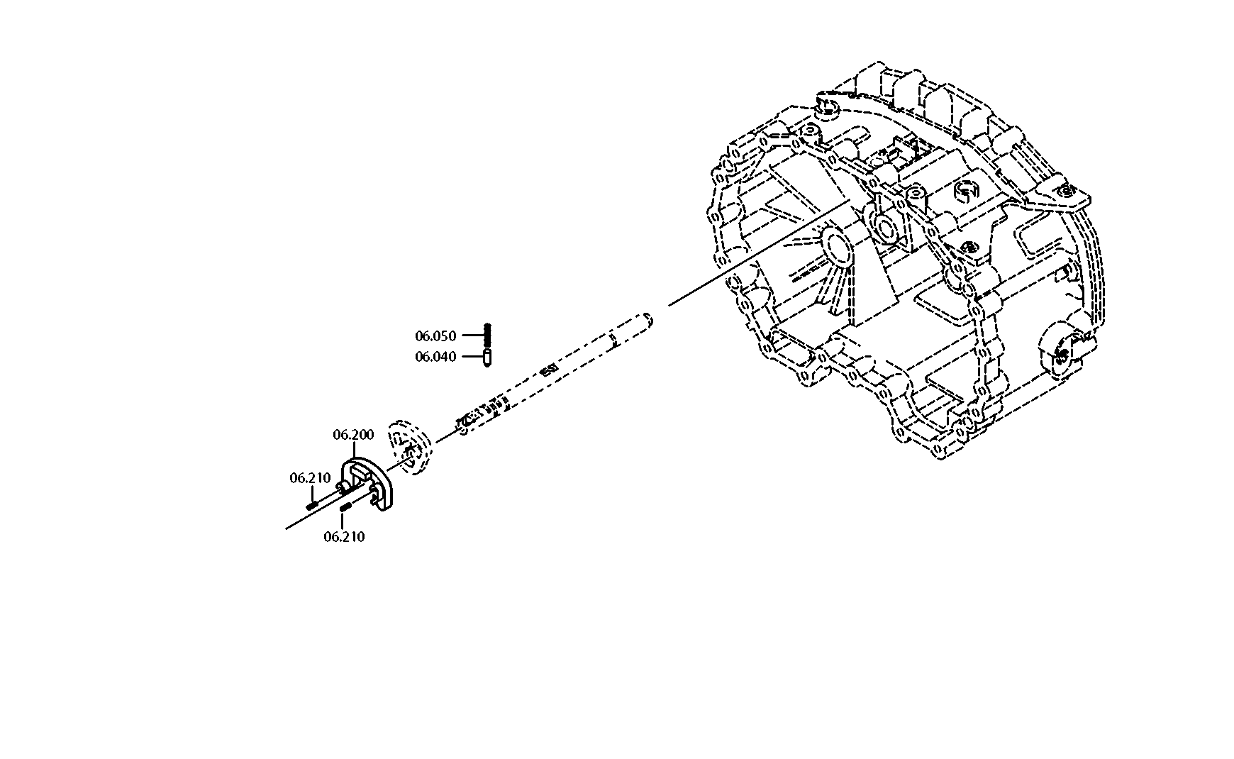 drawing for DAF 698413 - SHIFT CLAMP (figure 1)