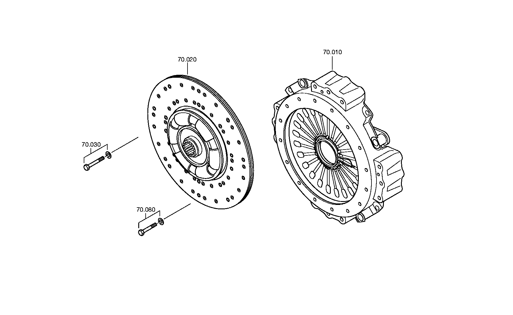 drawing for CARROCERIAS AYATS 30001867 - PRESSURE PLATE (figure 1)