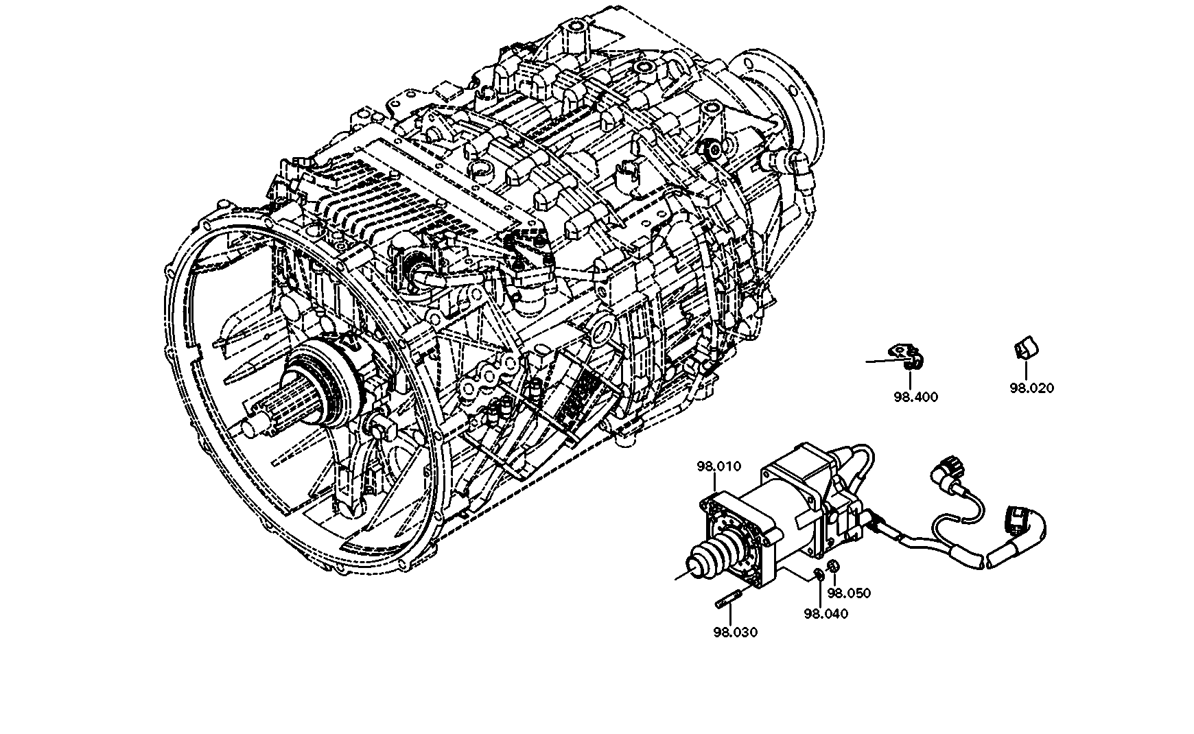 drawing for IVECO 98341903 - CLUTCH ACTUATOR (figure 1)