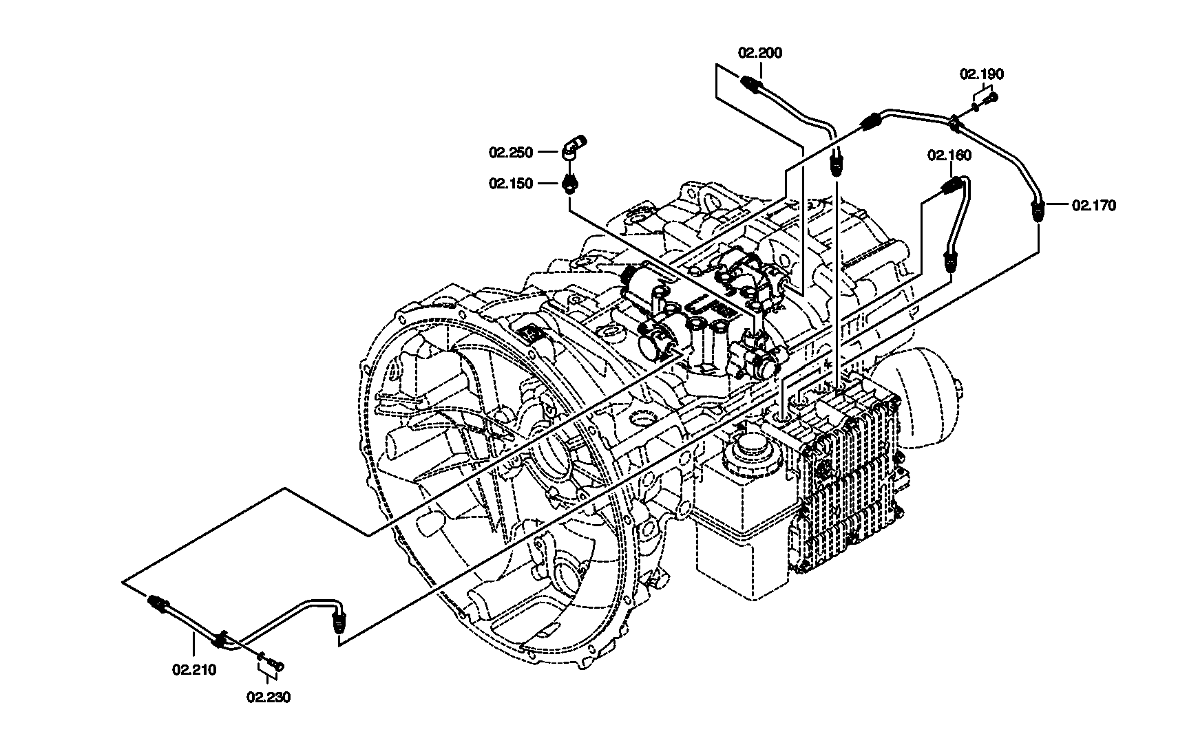 drawing for DAF 1780803 - TRANSMISSION ACTUATOR (figure 2)