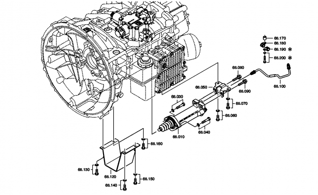 drawing for DAF 1807081 - CLUTCH ACTUATOR (figure 1)