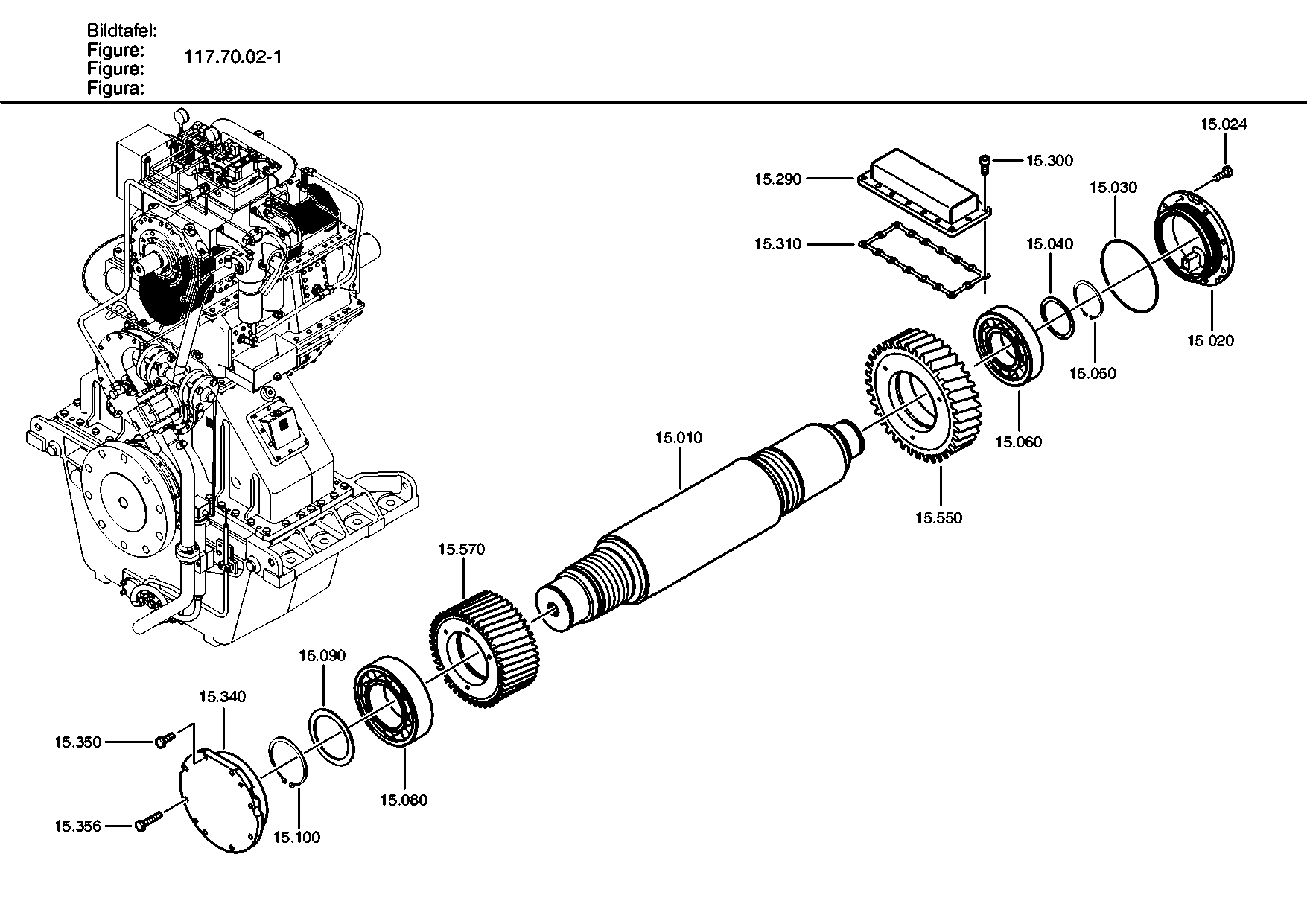 drawing for DOOSAN 152427 - CIRCLIP (figure 1)