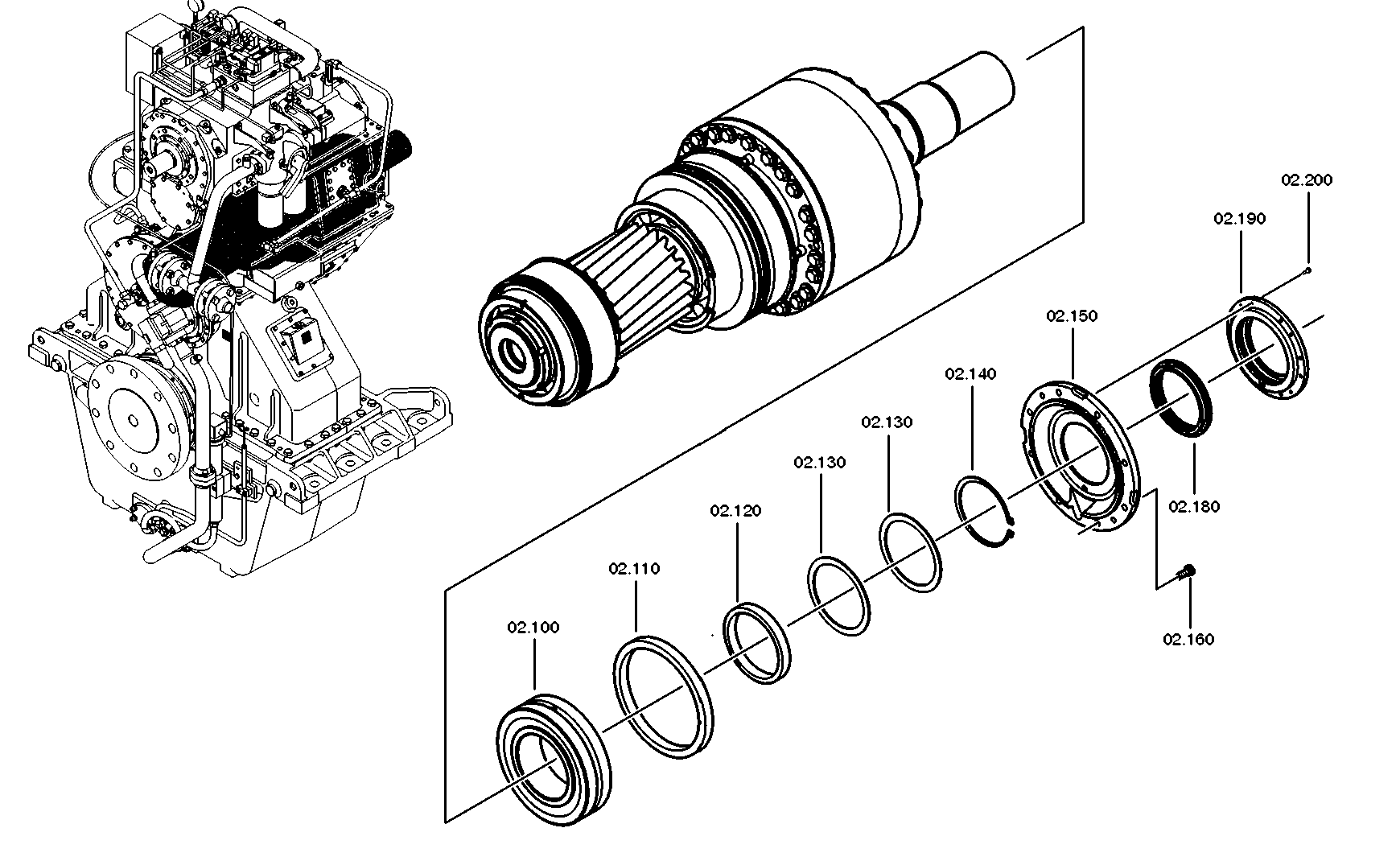 drawing for SKF 22234CC/C3W33 - SPHERICALLY SEATED BEARING (figure 1)