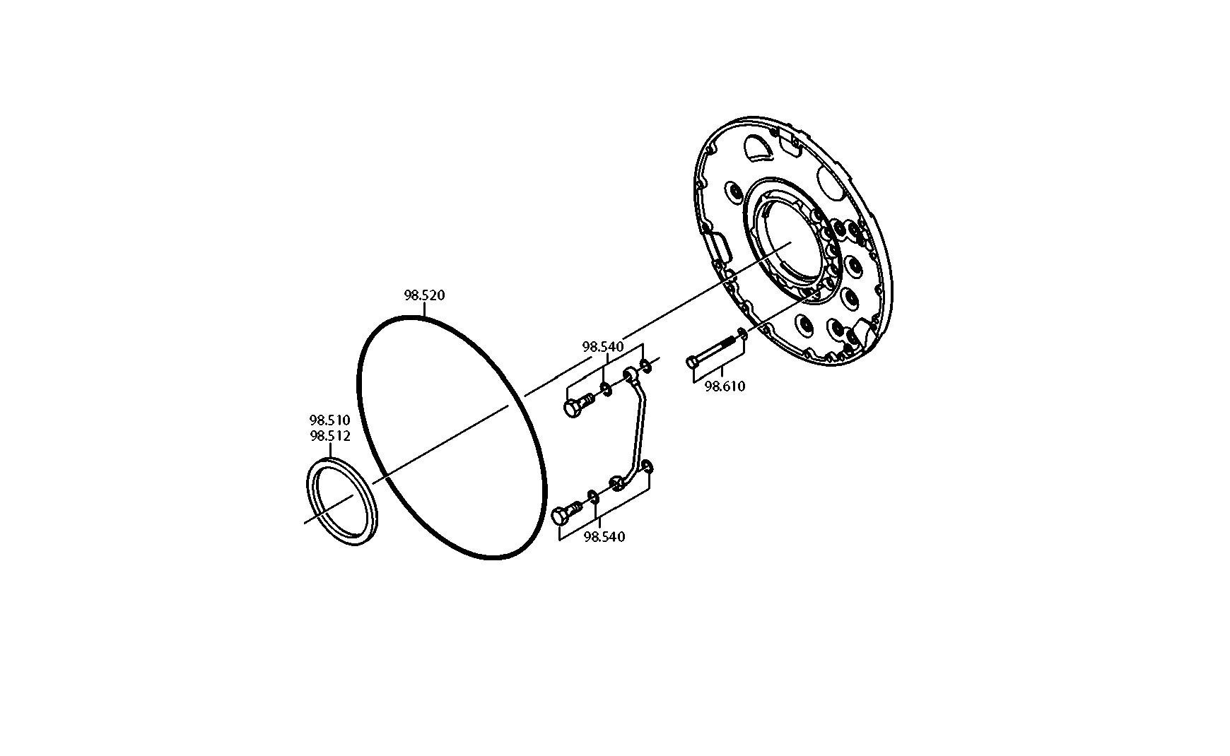 drawing for Manitowoc Crane Group Germany 03043118 - SHAFT SEAL (figure 1)